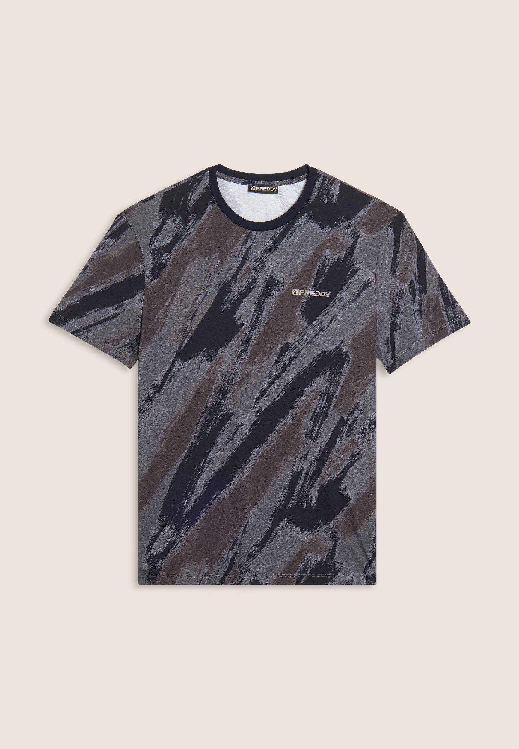 freddy-t-shirt-homme-imprim-pennellata-100-coton image 8