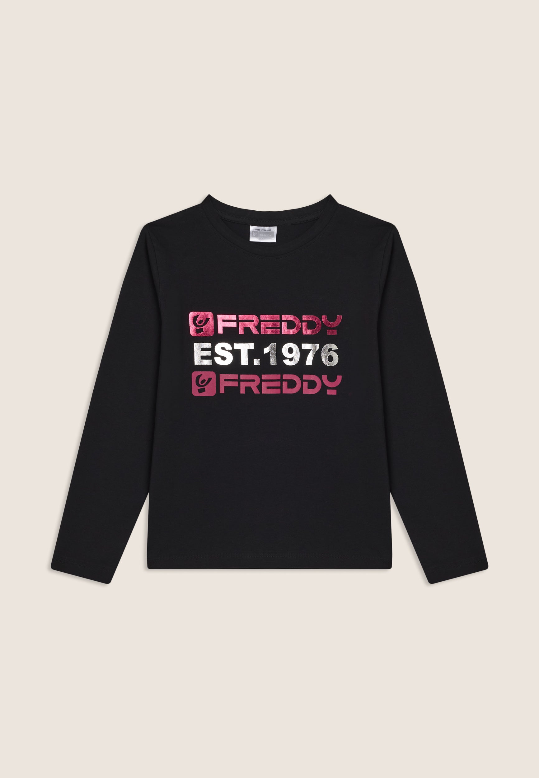 freddy-t-shirt-junior-manches-longues-est-1976-m-tallis-coton-stretch image 1