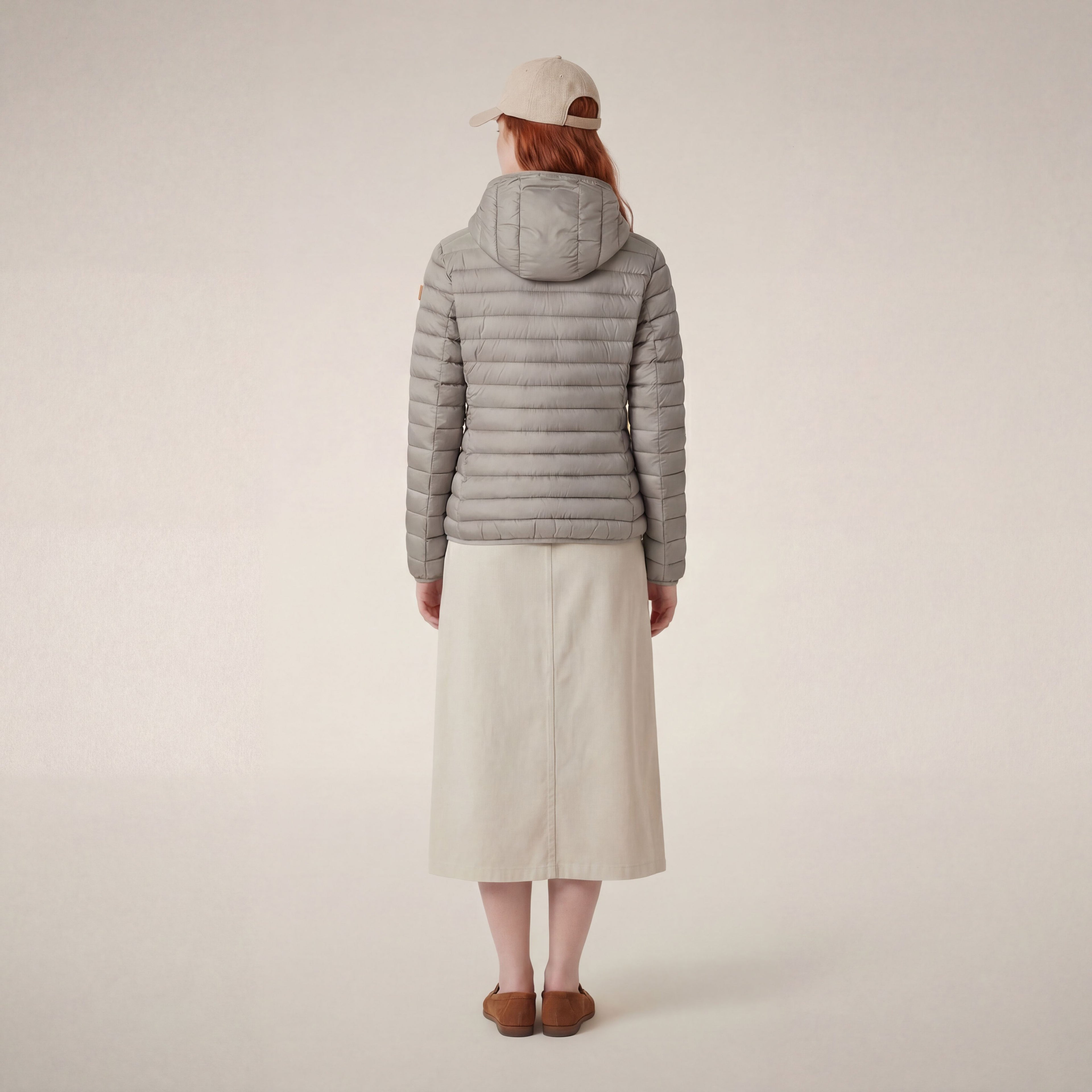 save-the-duck-daisy-doudoune-femme-capuche-beige-clair image 2