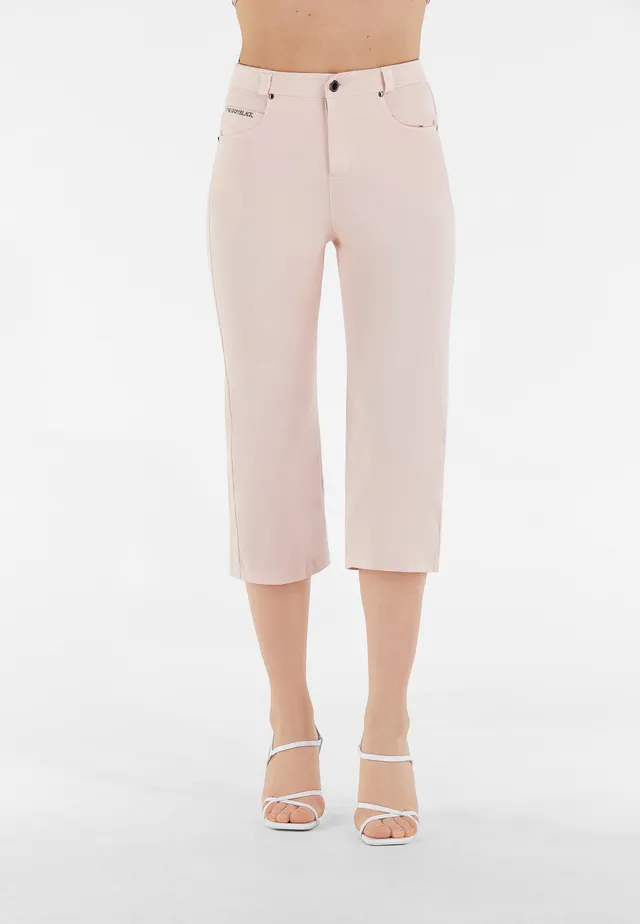 freddy-black-pantalon-capri-jambe-large-3-4-taille-haute image 1