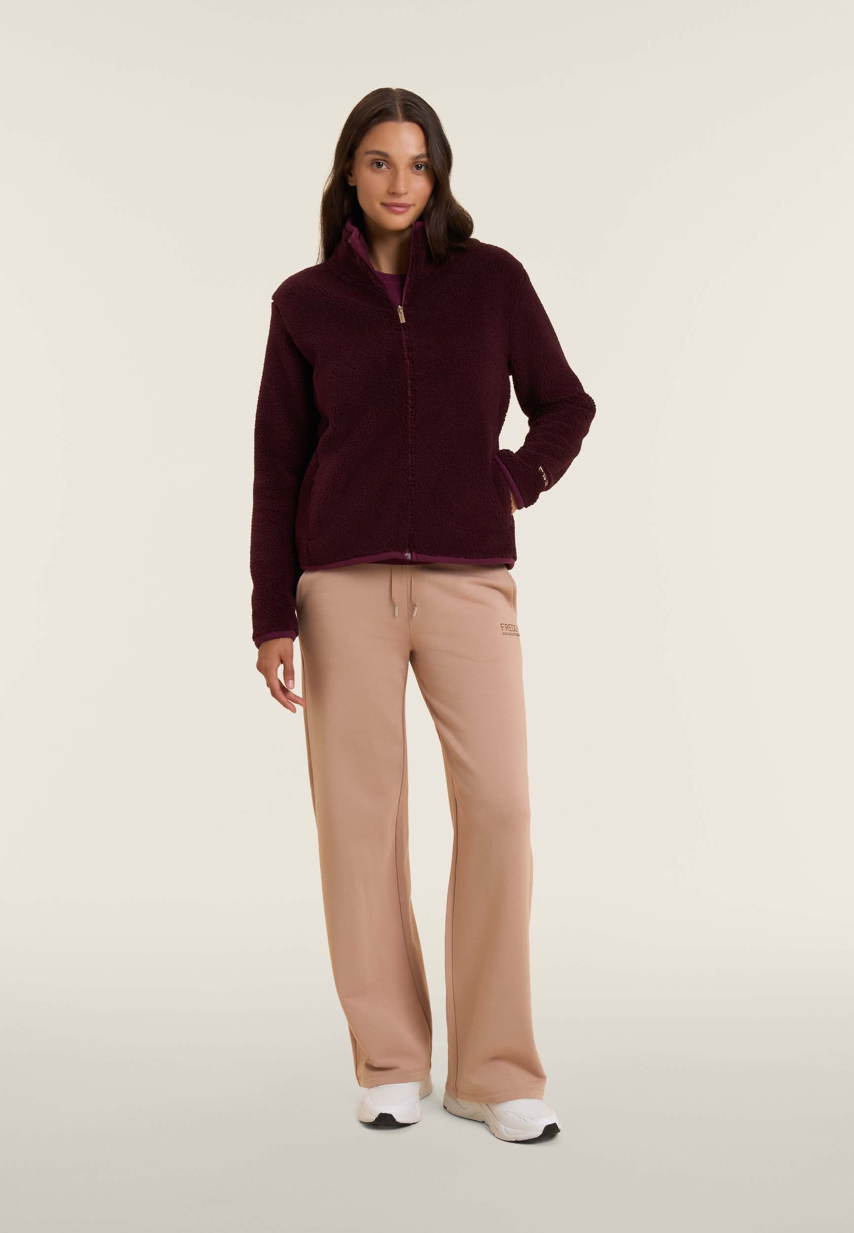 freddy-veste-femme-polaire-sherpa-col-montant-full-zip image 2