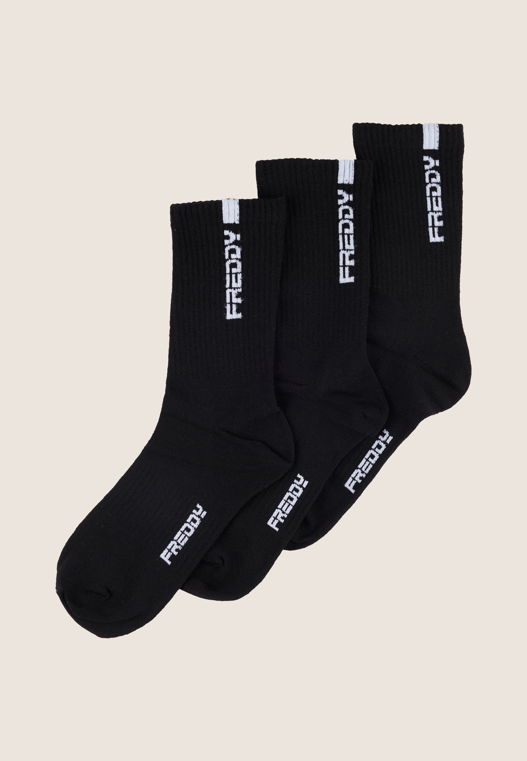 freddy-chaussettes-sport-mi-hautes-logo-pack-3-paires image 1
