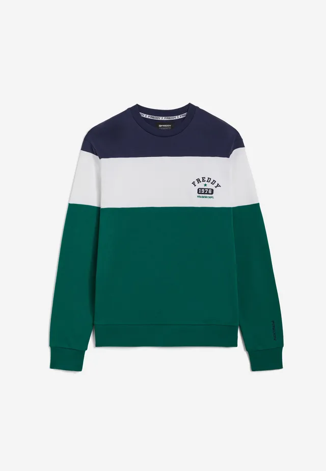 freddy-sweat-homme-col-rond-color-block-jersey image 1
