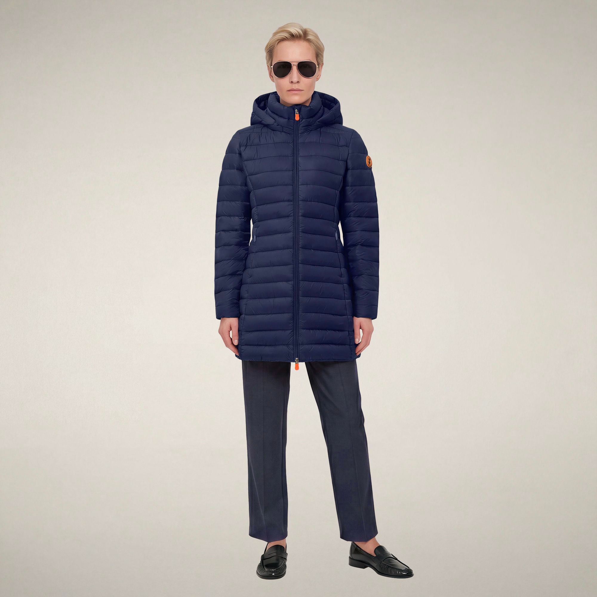 save-the-duck-carol-doudoune-longue-femme-bleu-navy image 1