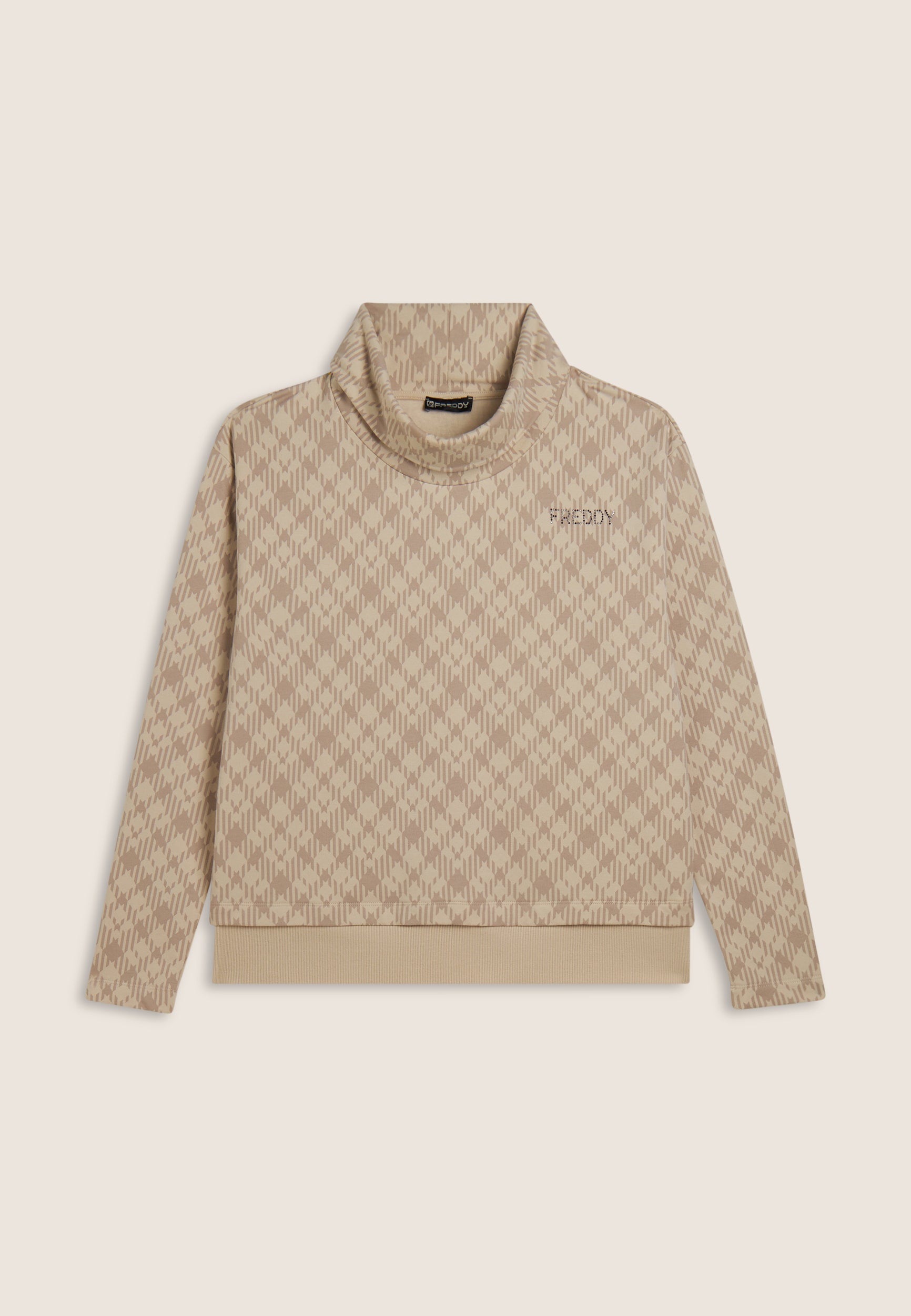 freddy-felpa-comfort-fit-imprim-all-over-col-haut-sans-poches image 5