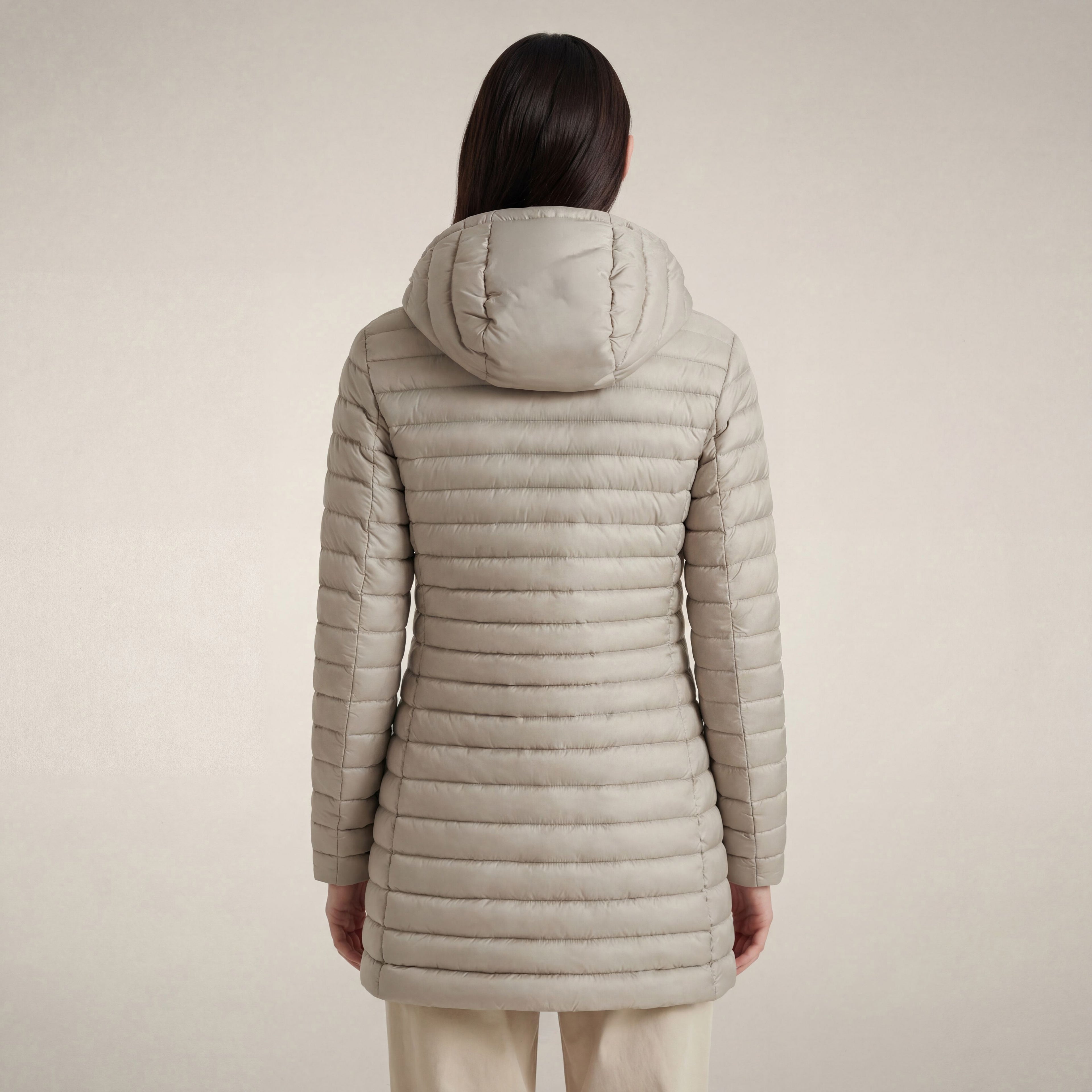 save-the-duck-bryanna-doudoune-longue-femme-beige-chiaro image 2