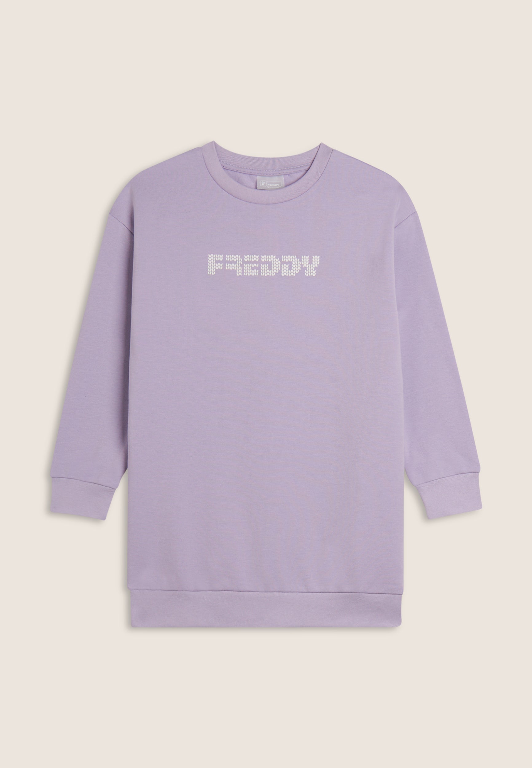 freddy-sweat-maxi-fille-col-rond-logo-tricot image 4