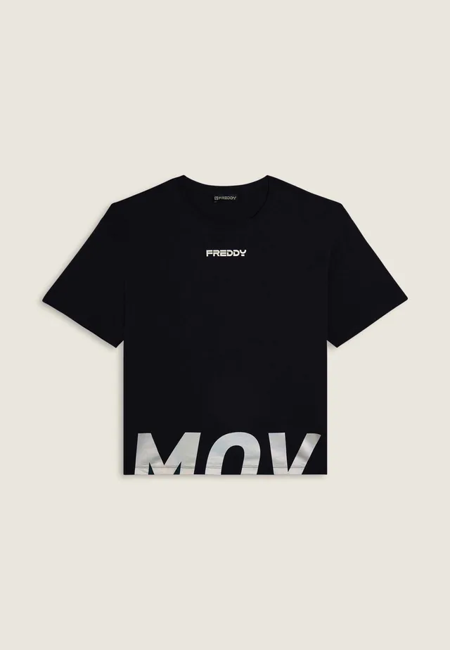 freddy-t-shirt-cropped-fentes-lat-rales-imprim-mov image 1