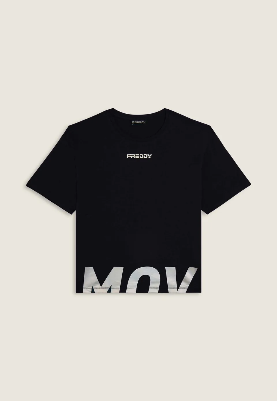 freddy-t-shirt-cropped-fentes-lat-rales-imprim-mov image 1