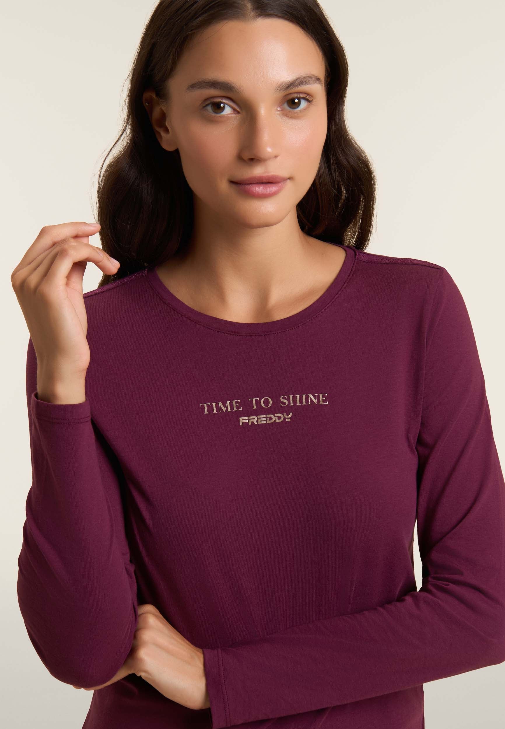 freddy-t-shirt-manches-longues-femme-time-to-shine image 4