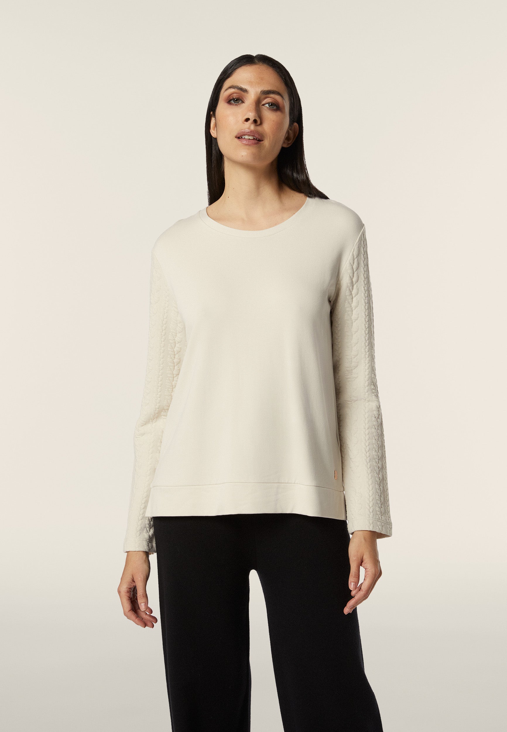 freddy-felpa-donna-girocollo-viscosa-sweat-femme-col-rond-manches-tress-es image 1