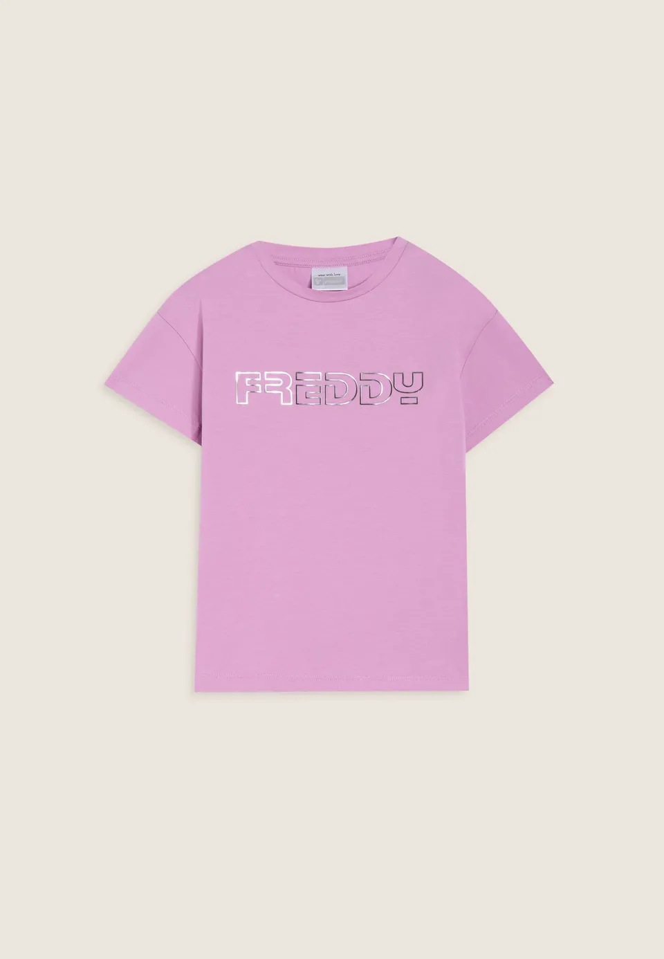 freddy-t-shirt-fille-regular-fit-logo-argent image 1
