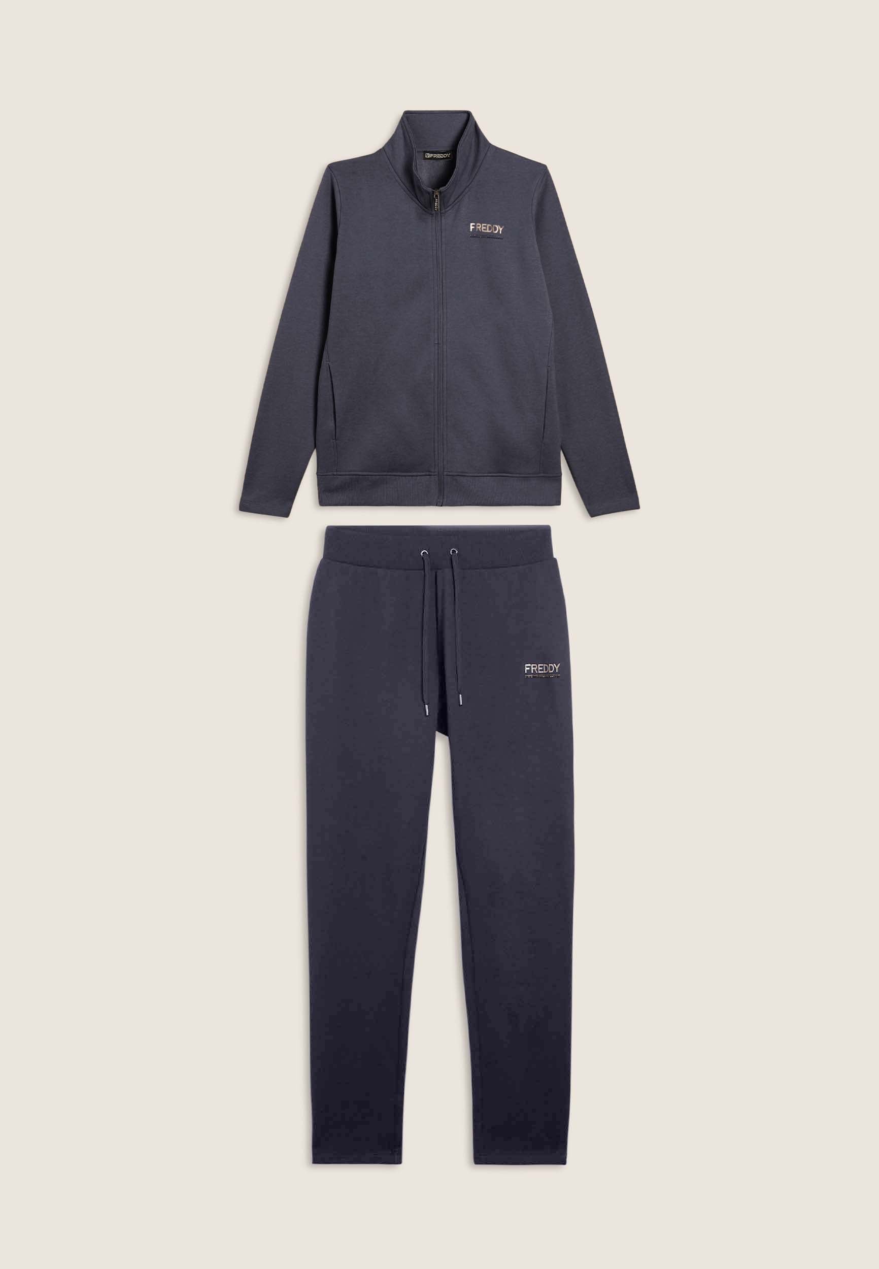 freddy-ensemble-tuta-regular-fit-col-haut-strass-full-zip image 1