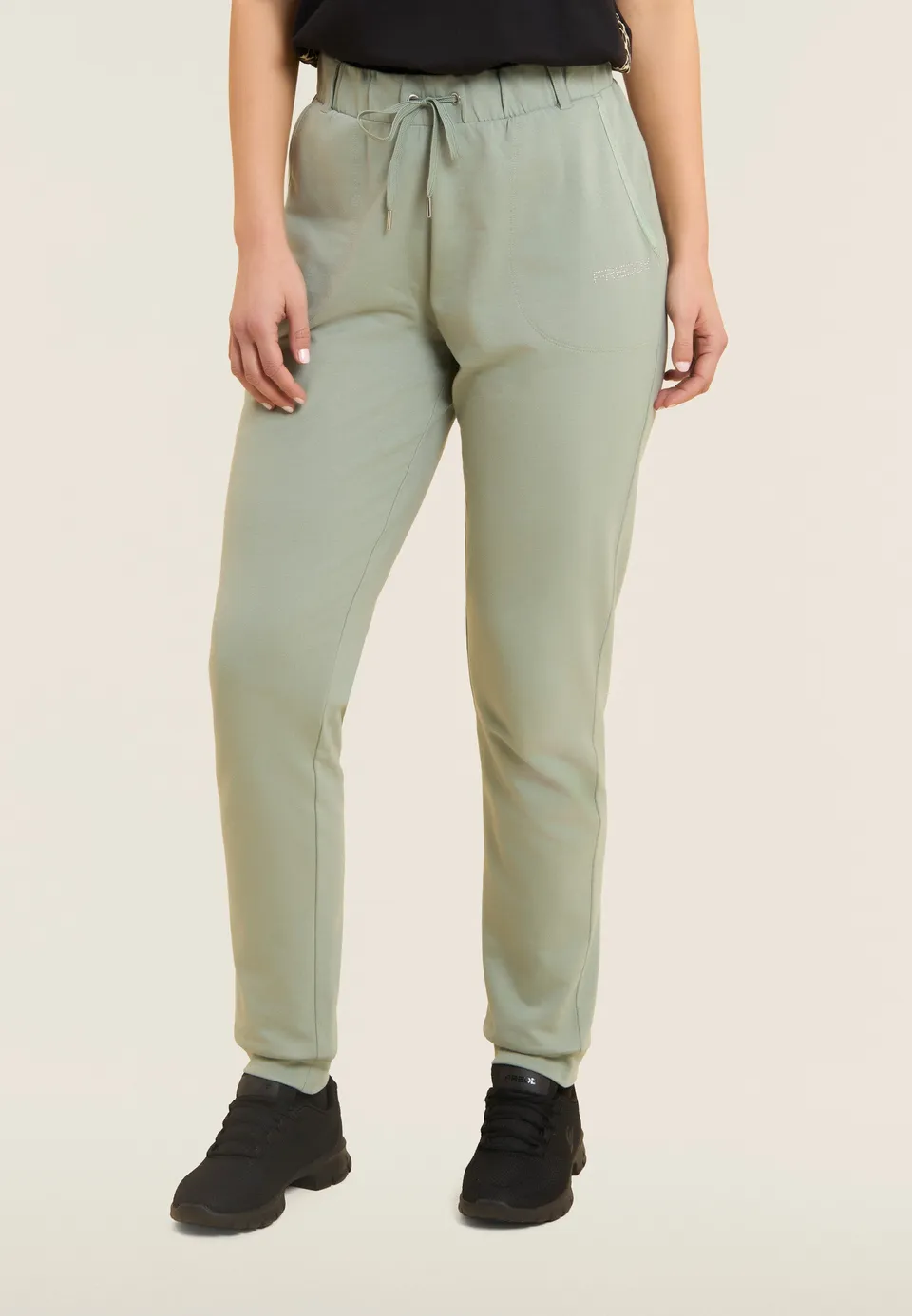 freddy-pantalon-jogging-femme-jersey-lourd-coulisse-poignets image 1