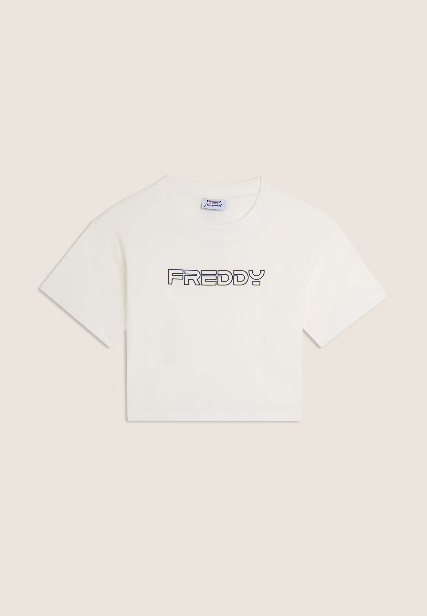 freddy-t-shirt-cropped-femme-jersey-coton-logo-freddy image 4