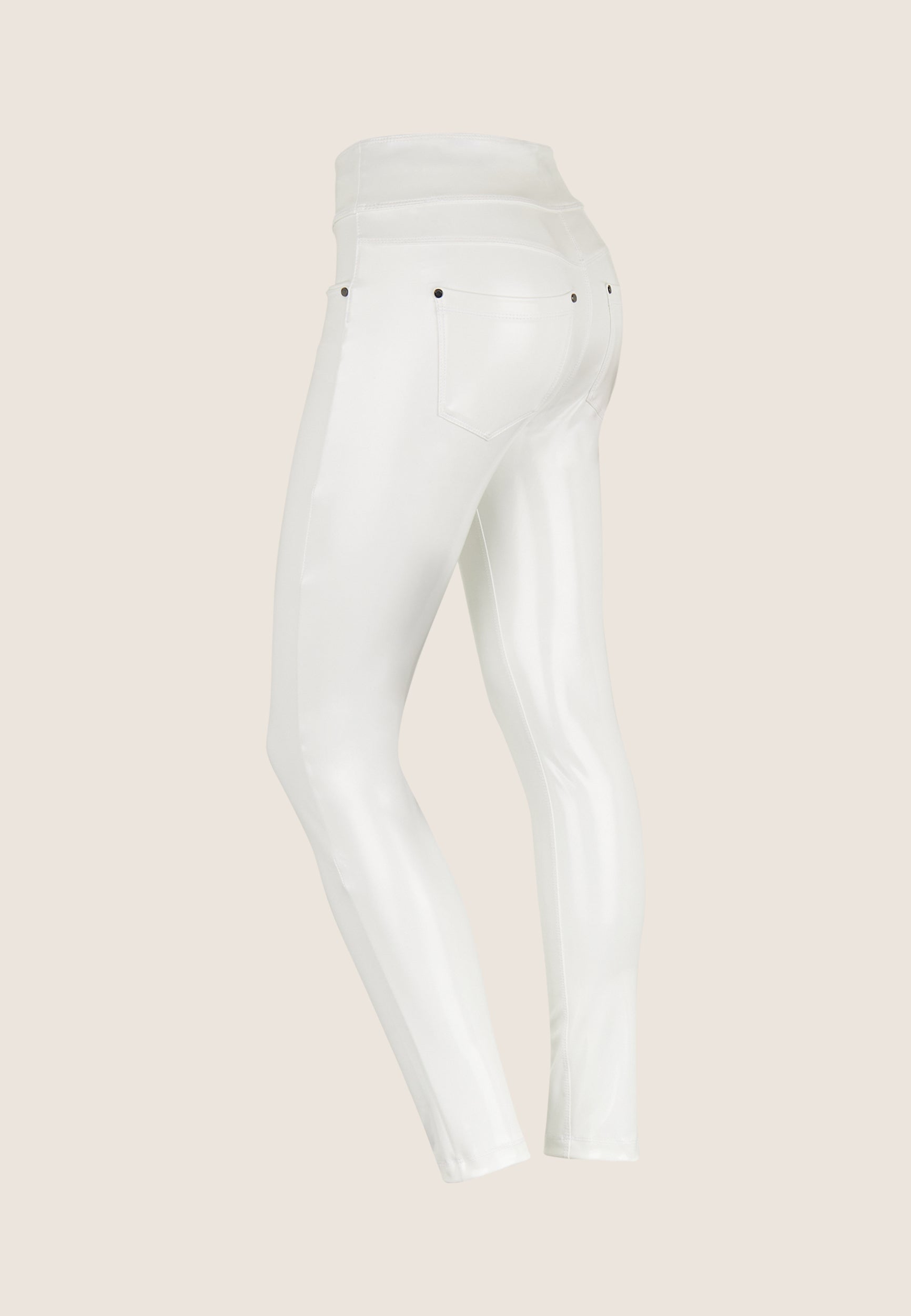 freddy-n-o-w-pantalon-skinny-similicuir-brillant-blanc image 5