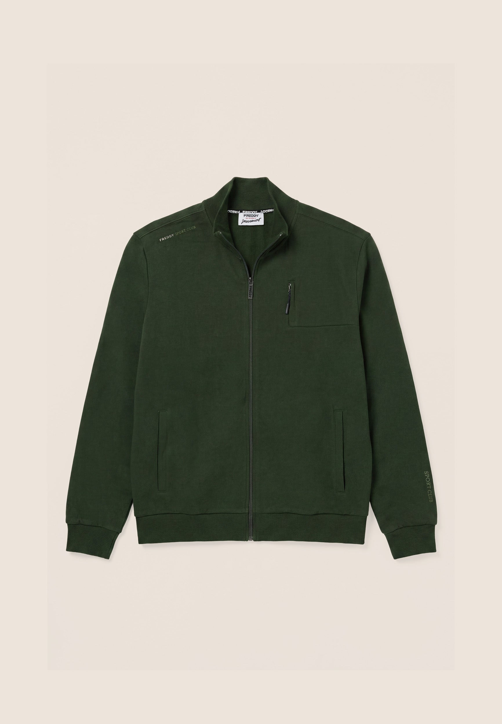 freddy-sweat-homme-col-haut-c-tel-full-zip-100-coton image 1