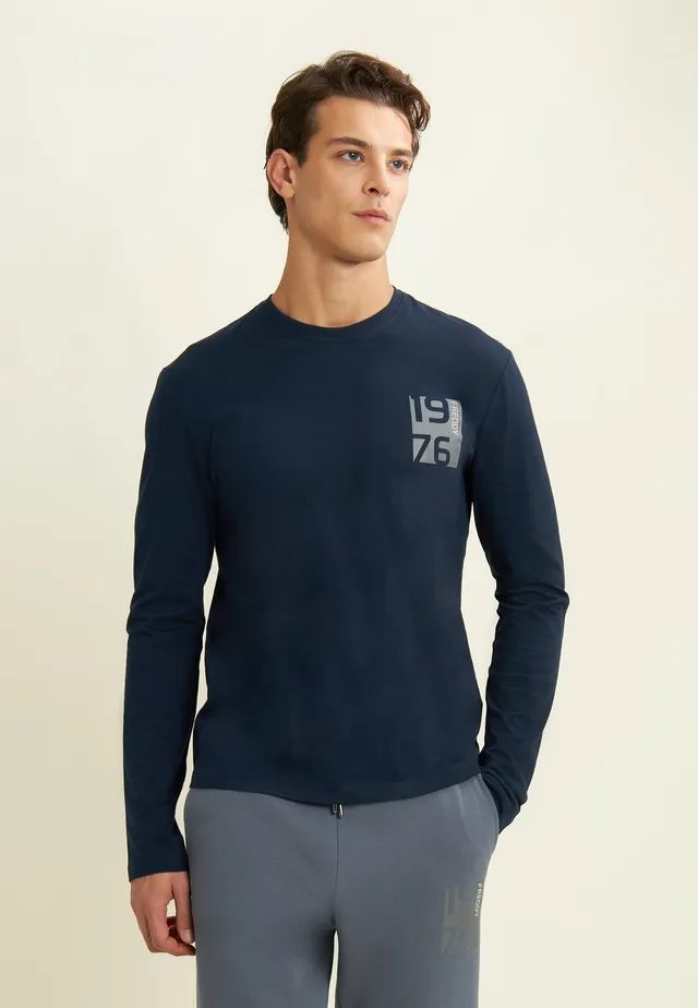 freddy-t-shirt-homme-manche-longue-coton-imprim-1976 image 1