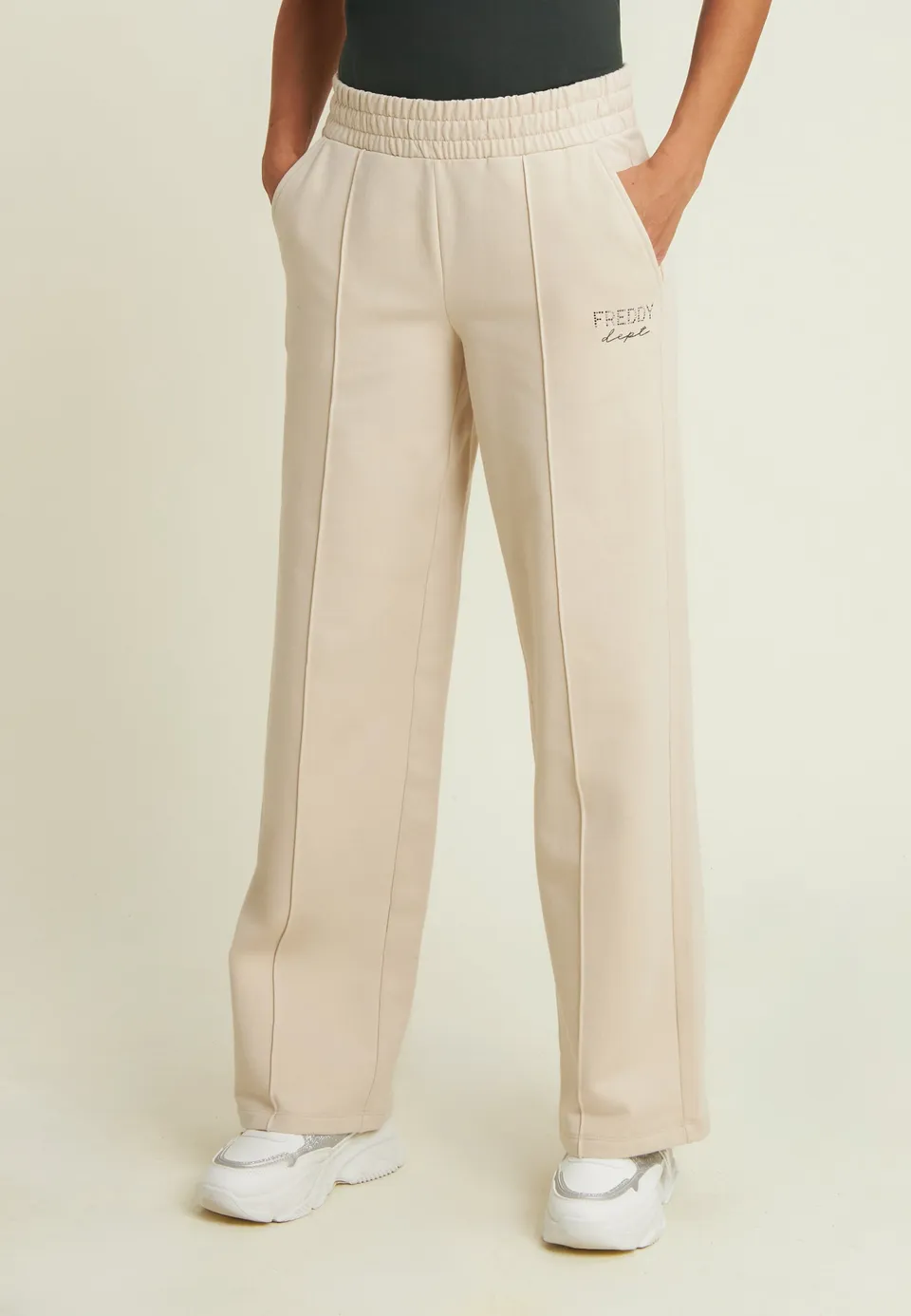 freddy-pantalon-wide-leg-molleton-couture-centrale image 1