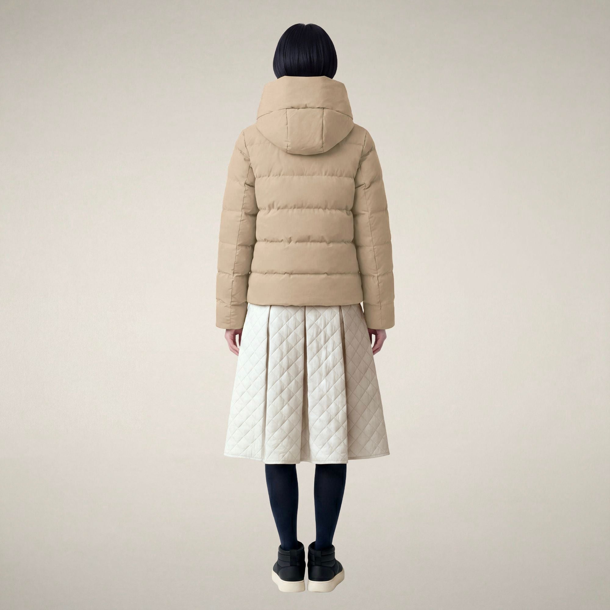 save-the-duck-arena-parka-femme-beige-pierre image 2