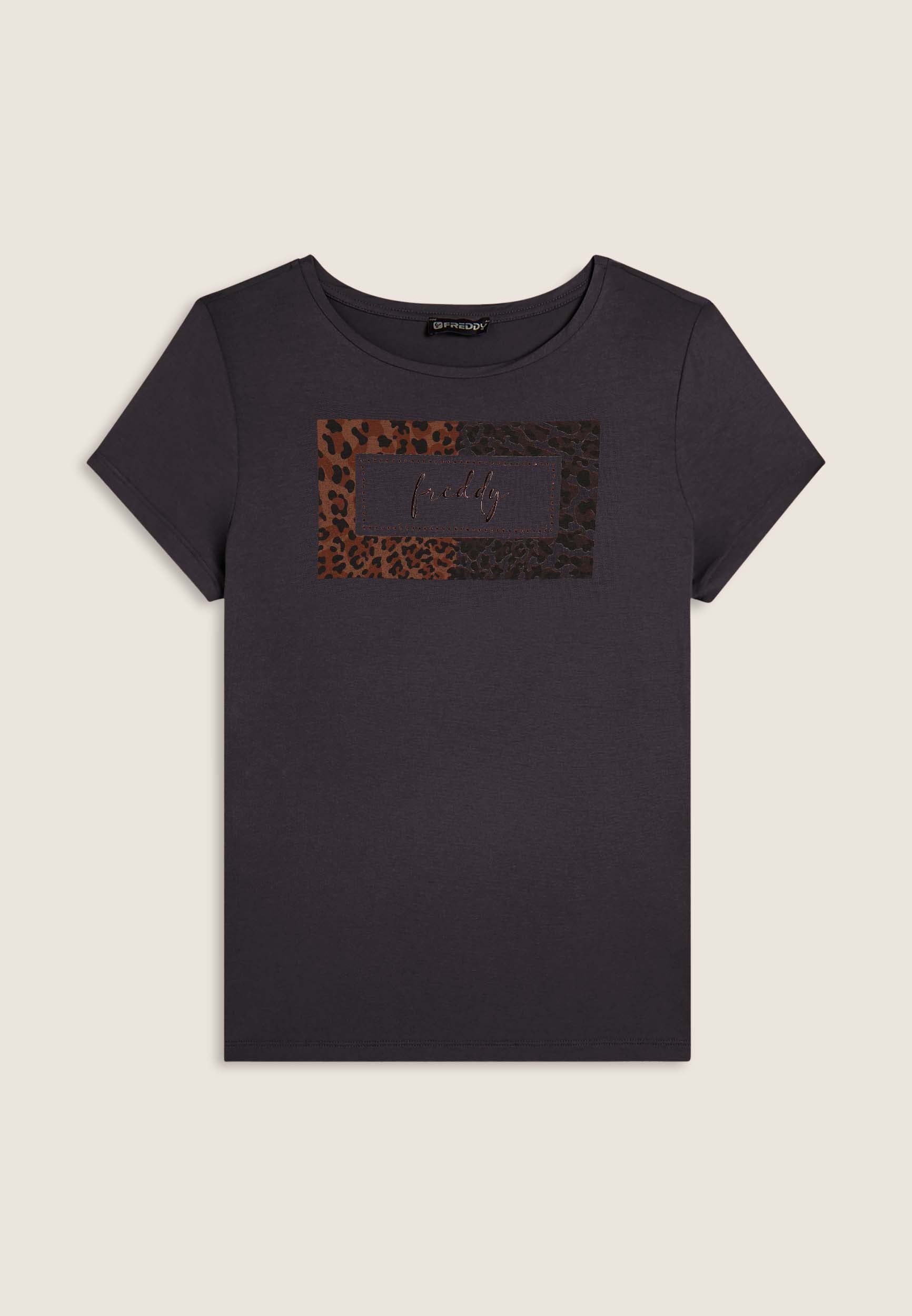 freddy-t-shirt-femme-animalier-strass-jersey-viscose image 7