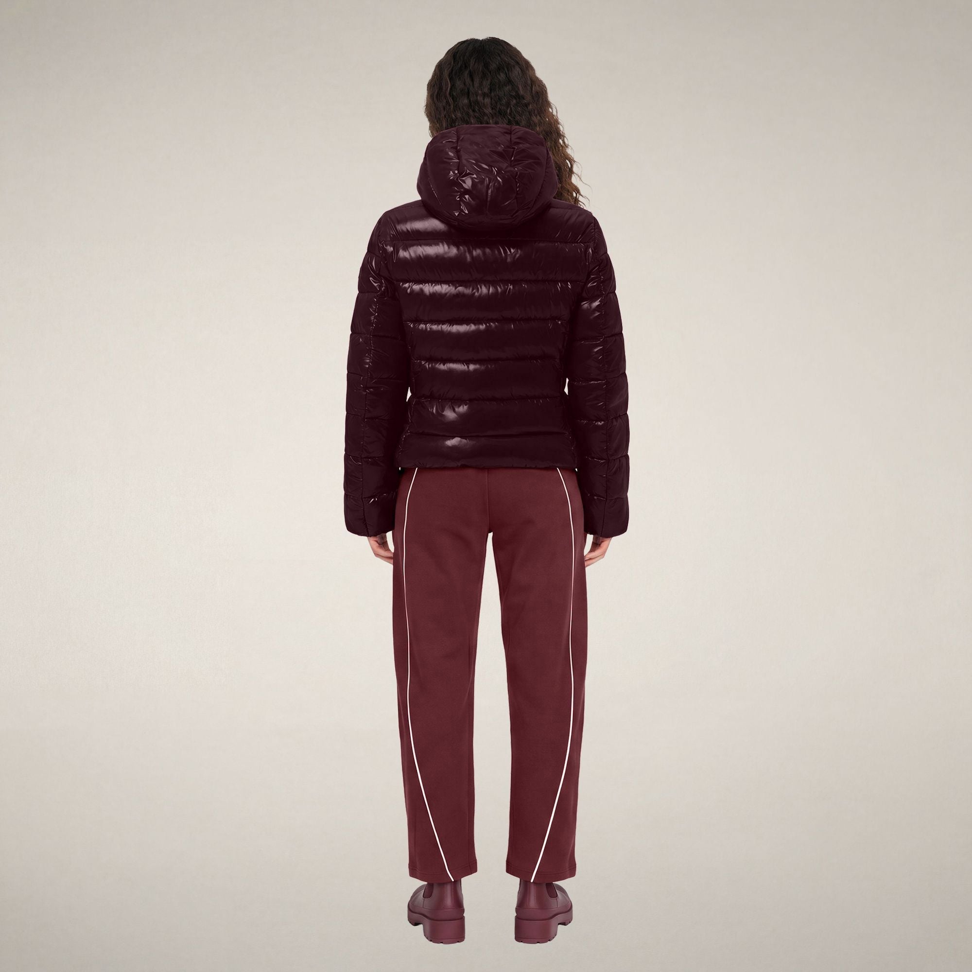 save-the-duck-cosmary-doudoune-femme-slim-bordeaux image 2