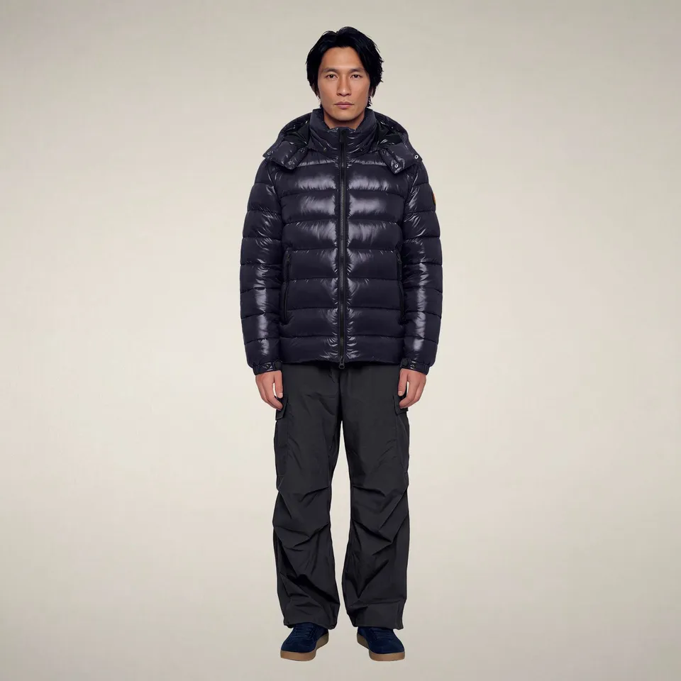save-the-duck-doudoune-homme-florian-bleu-noir-laqu image 1
