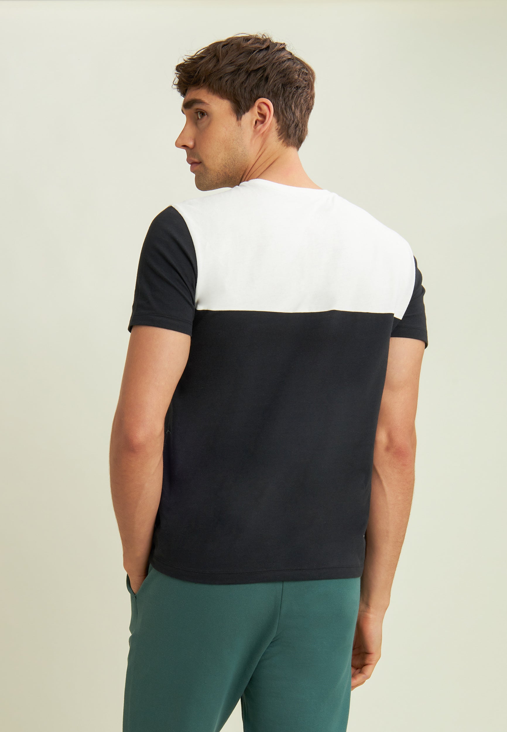 freddy-t-shirt-homme-colour-block-coton-logo-paule image 3