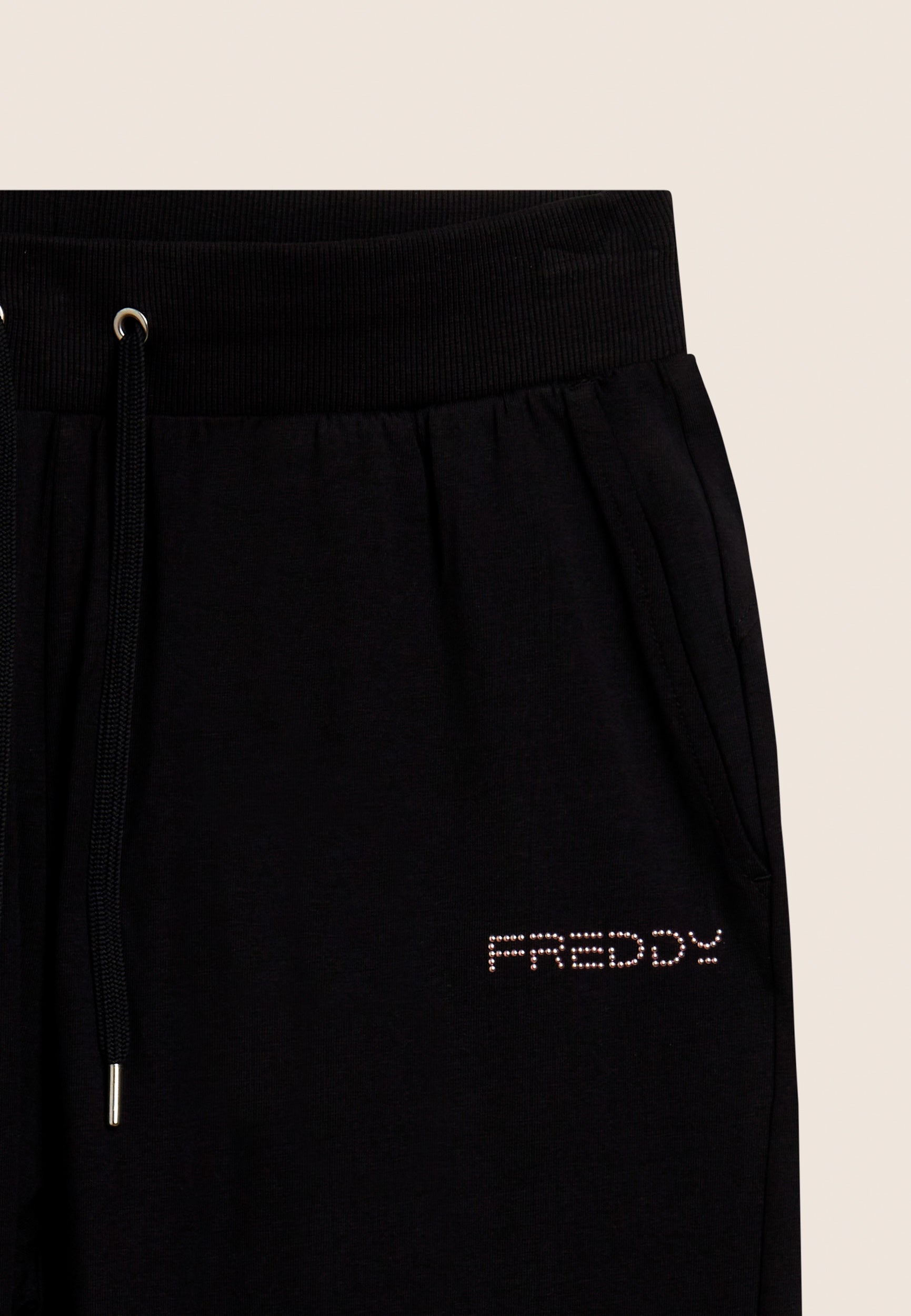 freddy-pantalon-sport-femme-regular-freddy-perles-roses-jersey-coton-stretch image 8