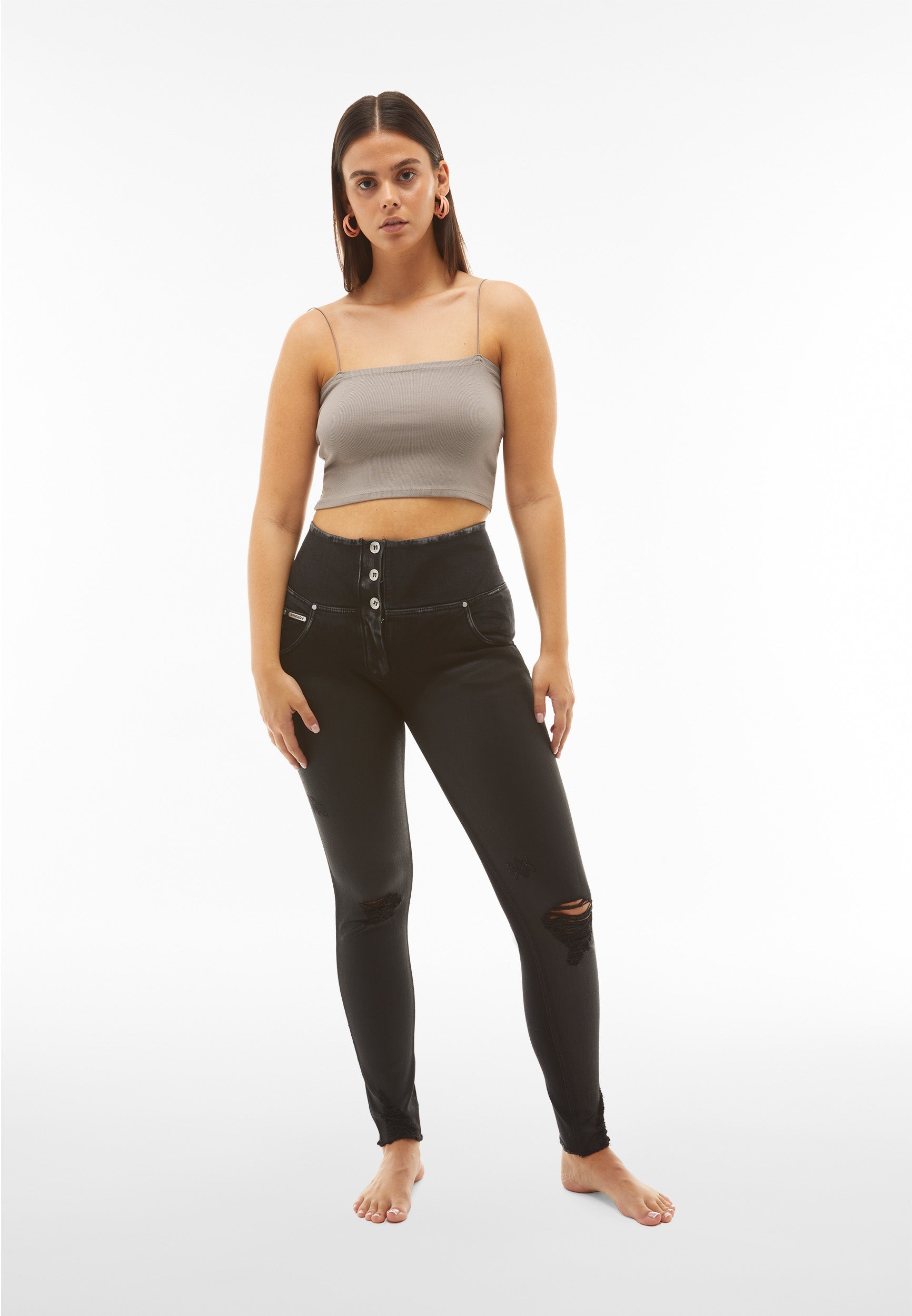 freddy-jean-wr-up-taille-haute-eco-denim-noir-destroys image 2