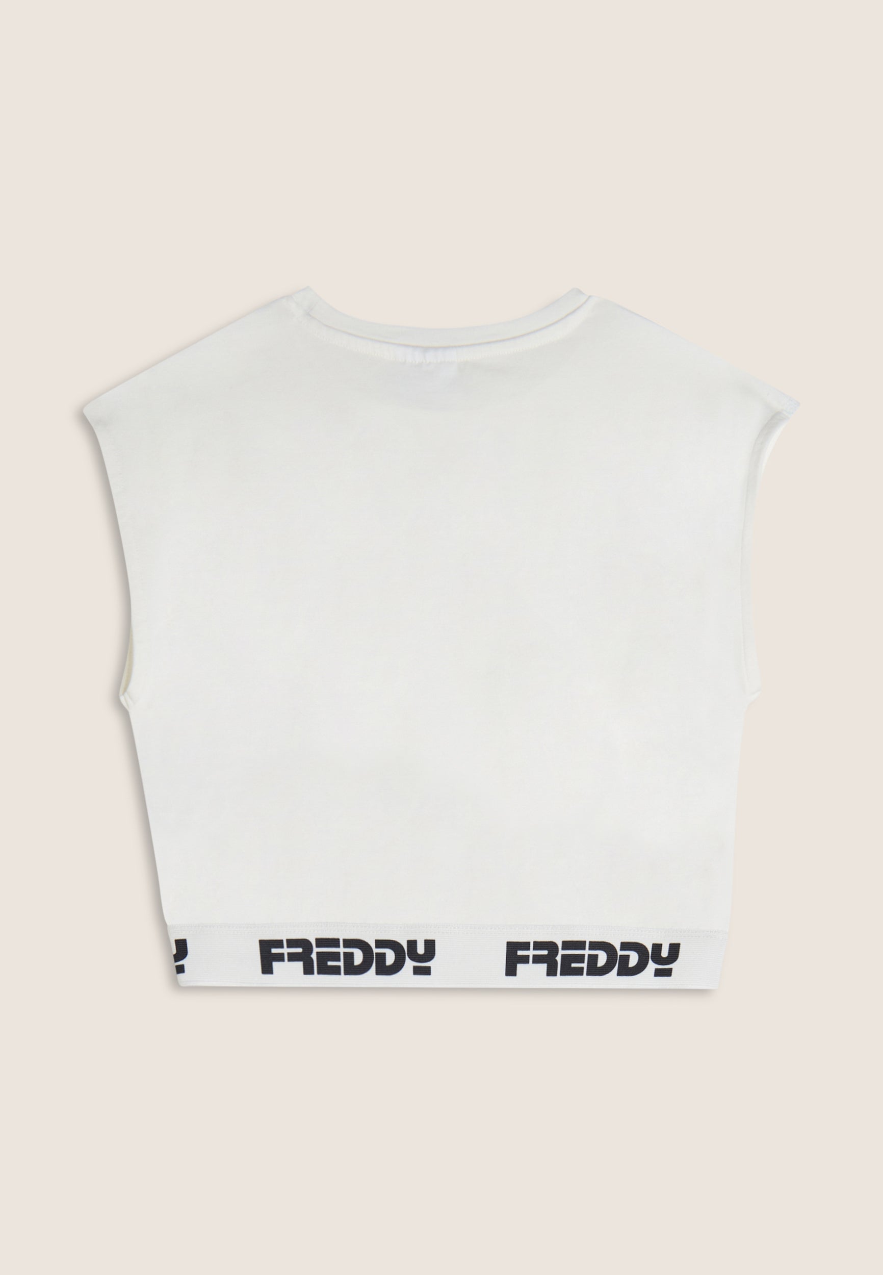 freddy-top-sans-manches-femme-cropped-lastique-jacquard-logot image 5
