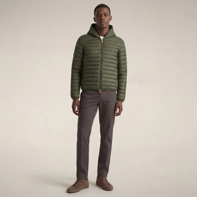 save-the-duck-donald-doudoune-capuche-homme-vert-olive image 1