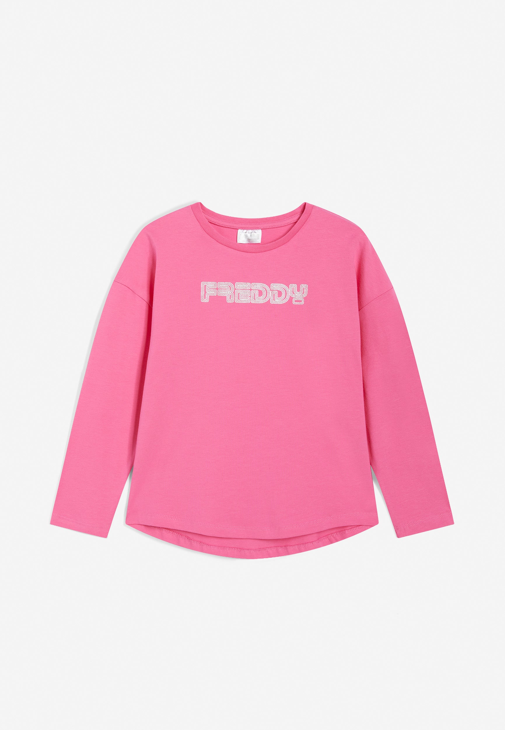 freddy-t-shirt-manches-longues-fille-logo-argent-fond-arrondi image 4
