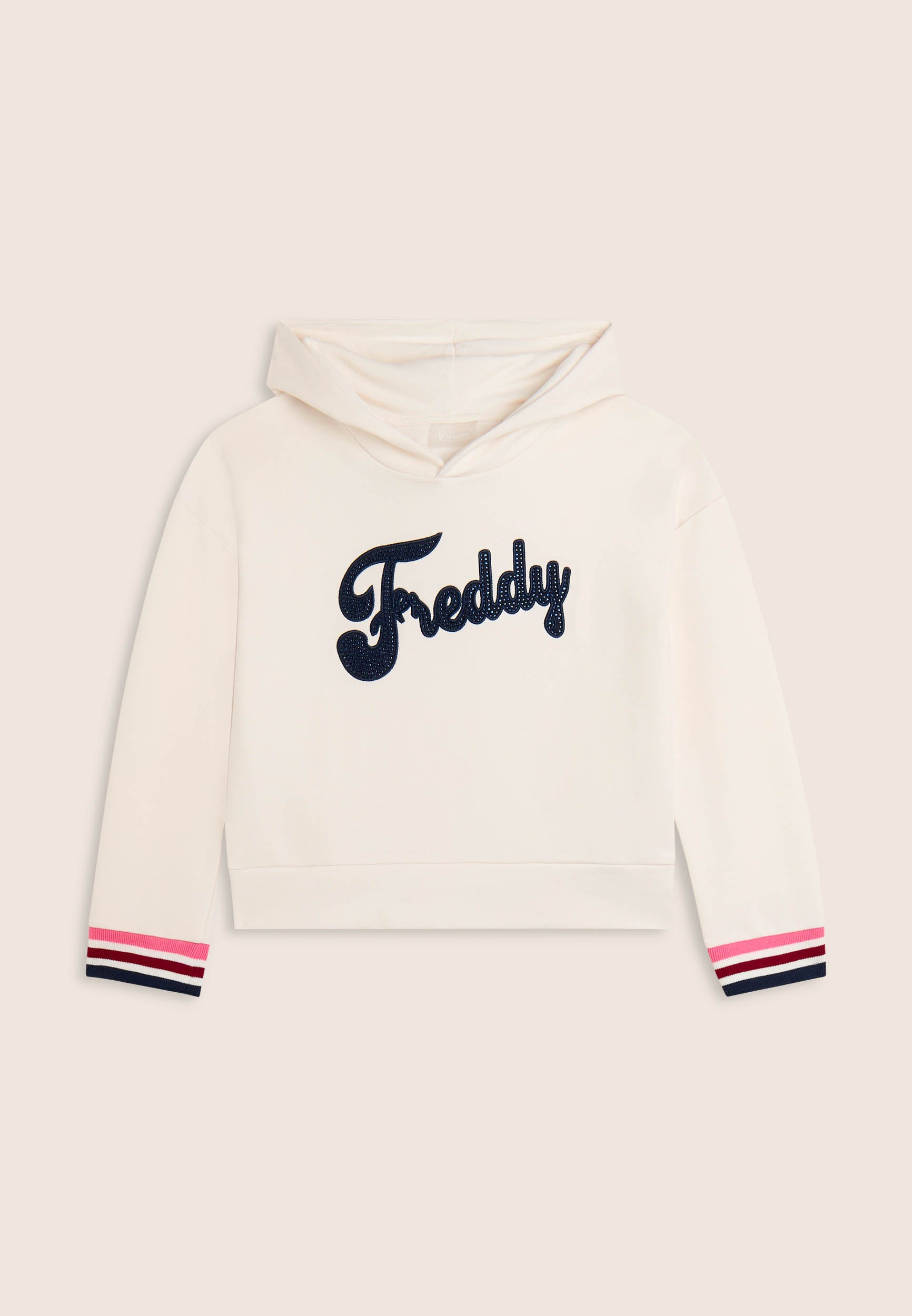 freddy-sweat-enfant-fille-capuche-logo-freddy-strass image 1