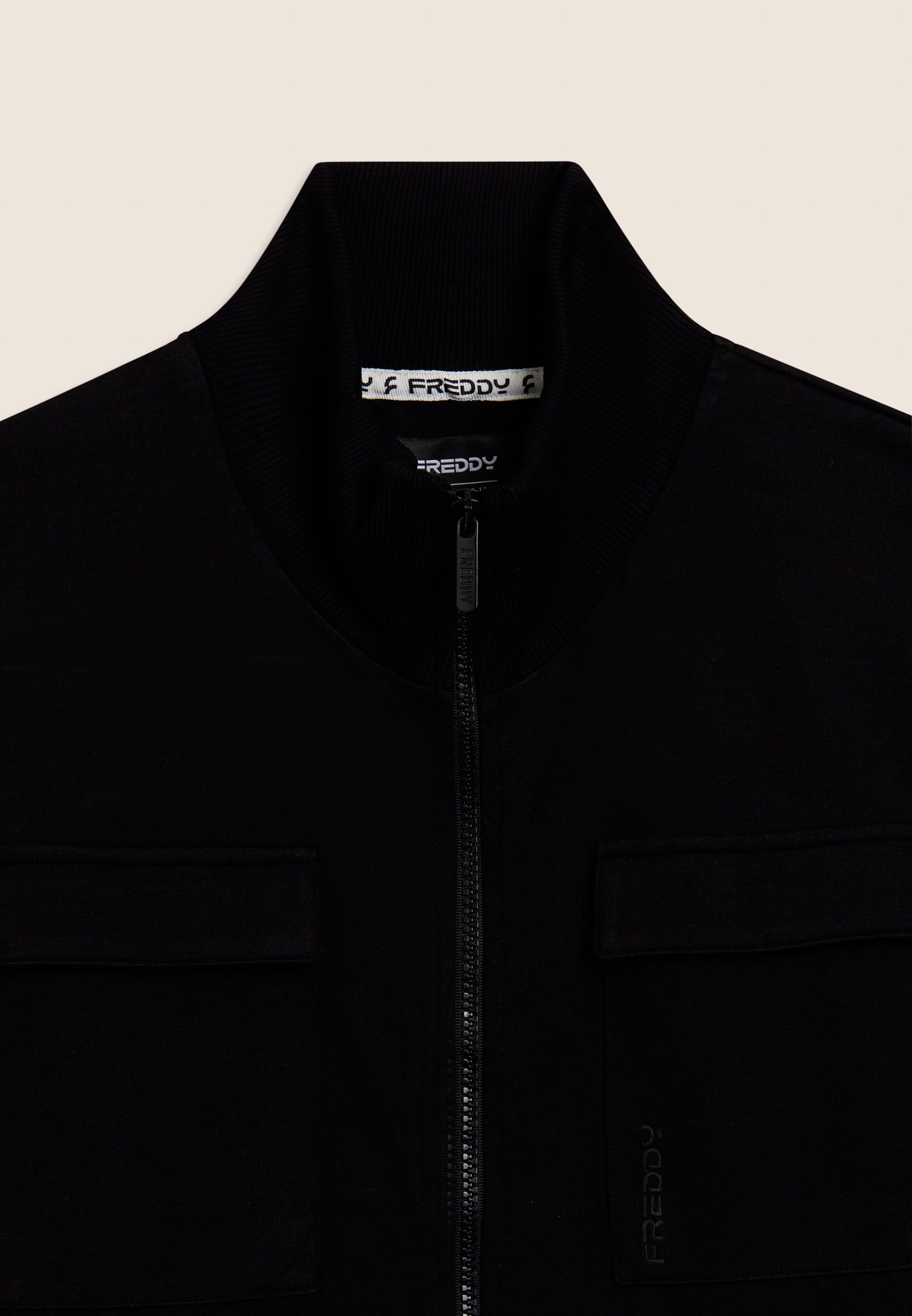 freddy-felpa-full-zip-homme-col-haut-viscose-stretch image 3