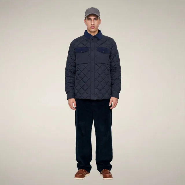 save-the-duck-firmin-doudoune-homme-bleu-noir-matelass image 1