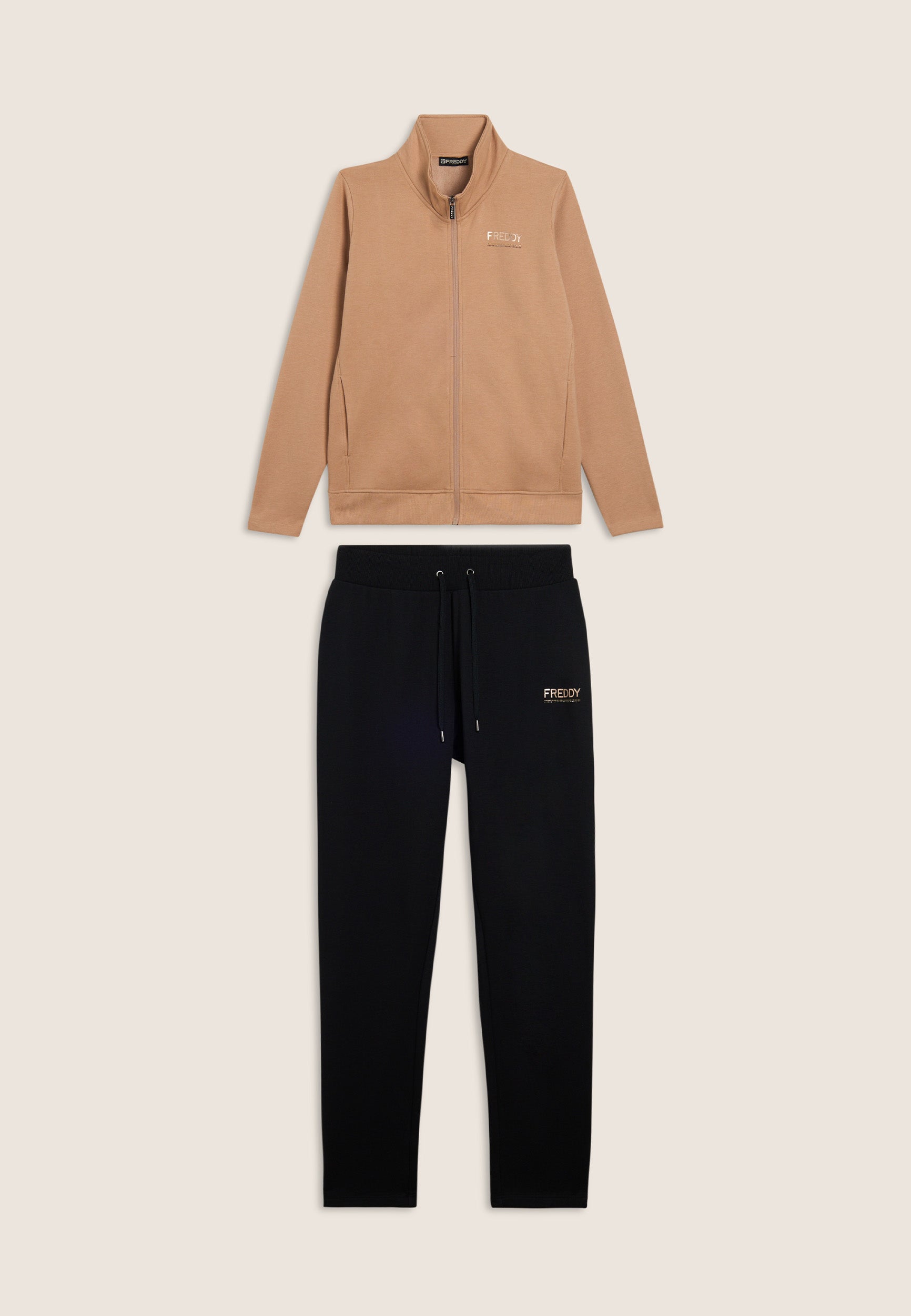 freddy-ensemble-tuta-regular-fit-col-haut-strass-full-zip image 4