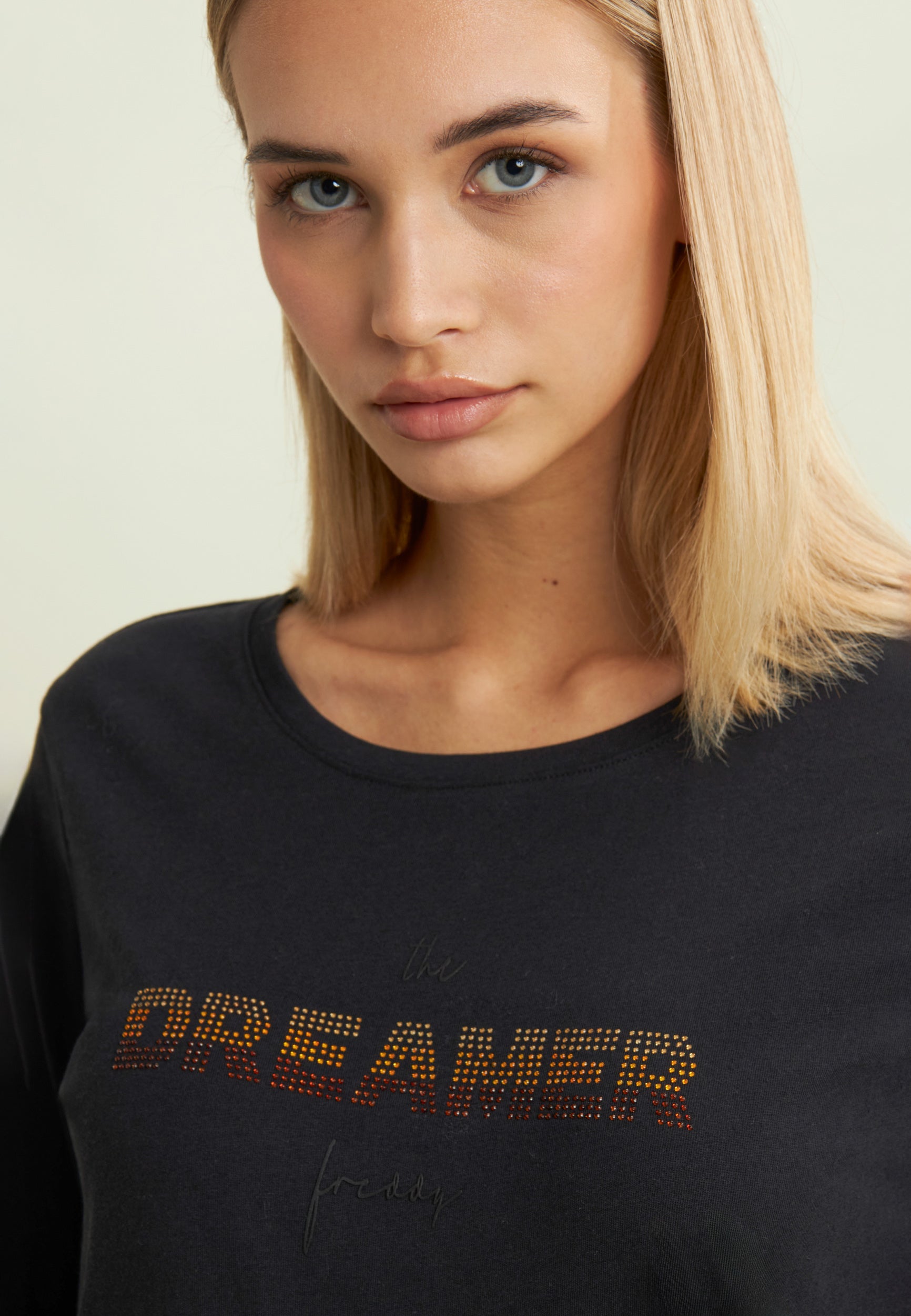 freddy-t-shirt-manches-longues-dreamer-strass-coton-supima image 3