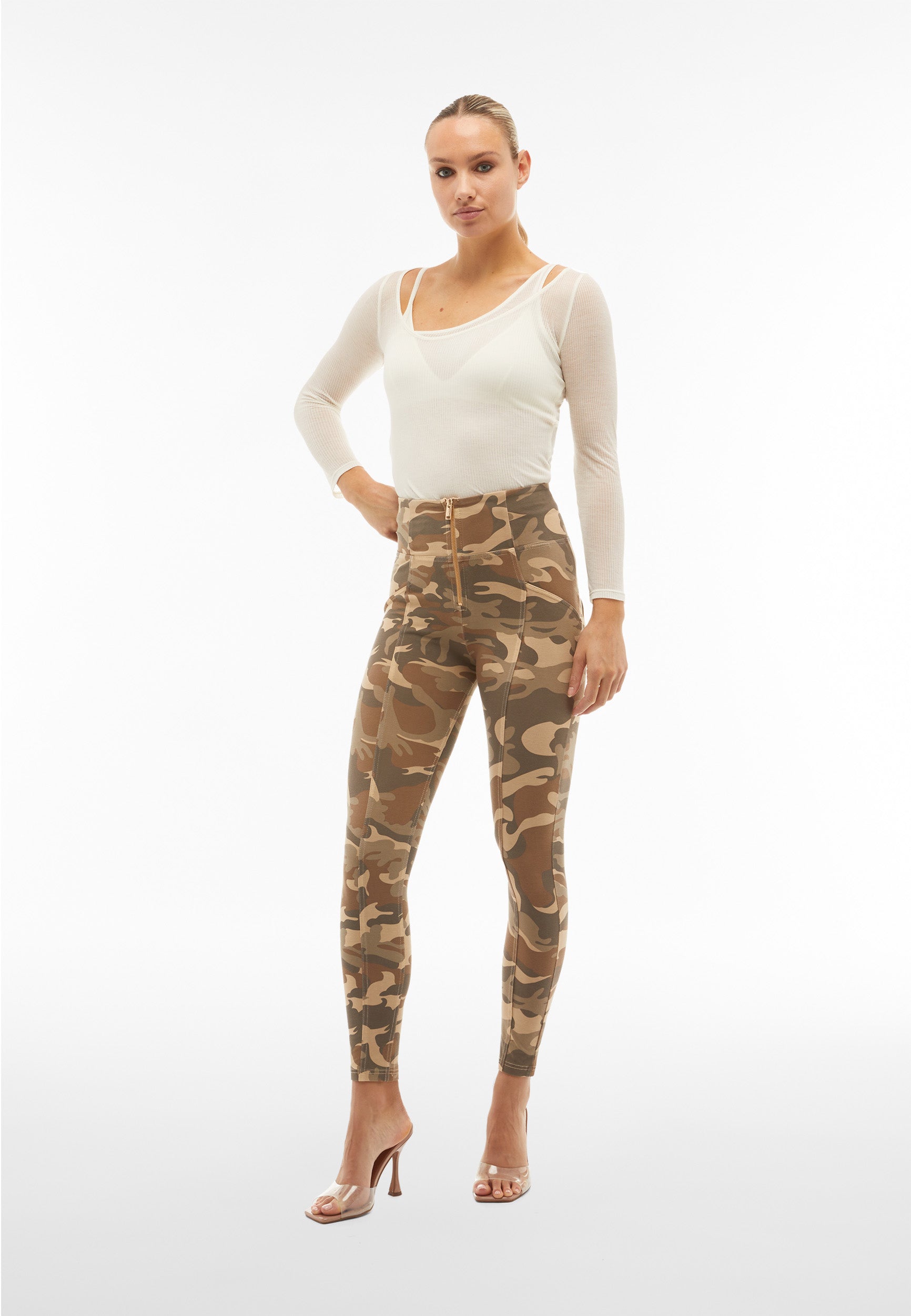 freddy-wr-up-pantalon-push-up-taille-haute-zip-jersey-camouflage image 2