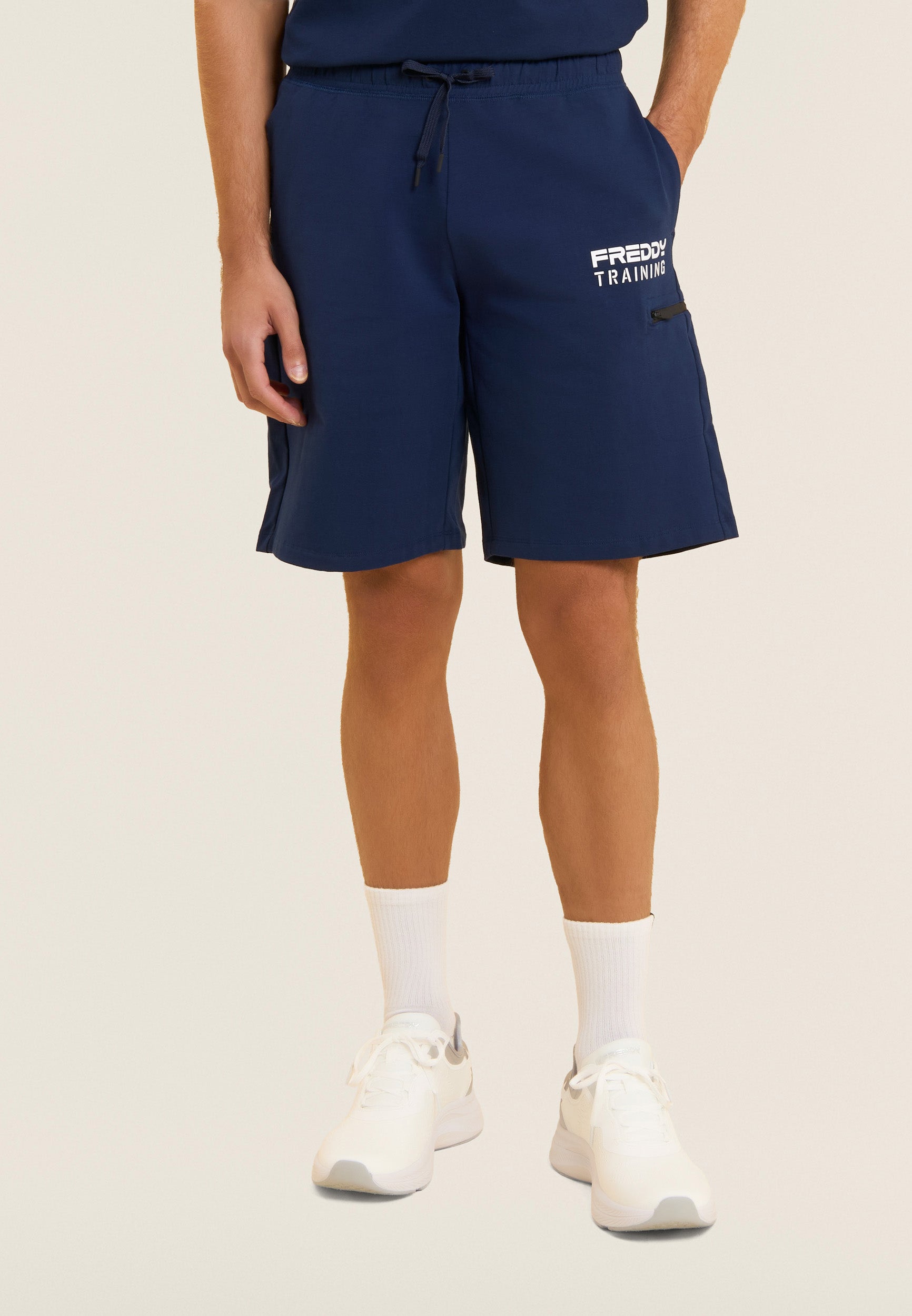 freddy-training-short-homme-baby-french-terry-poche-zip image 1