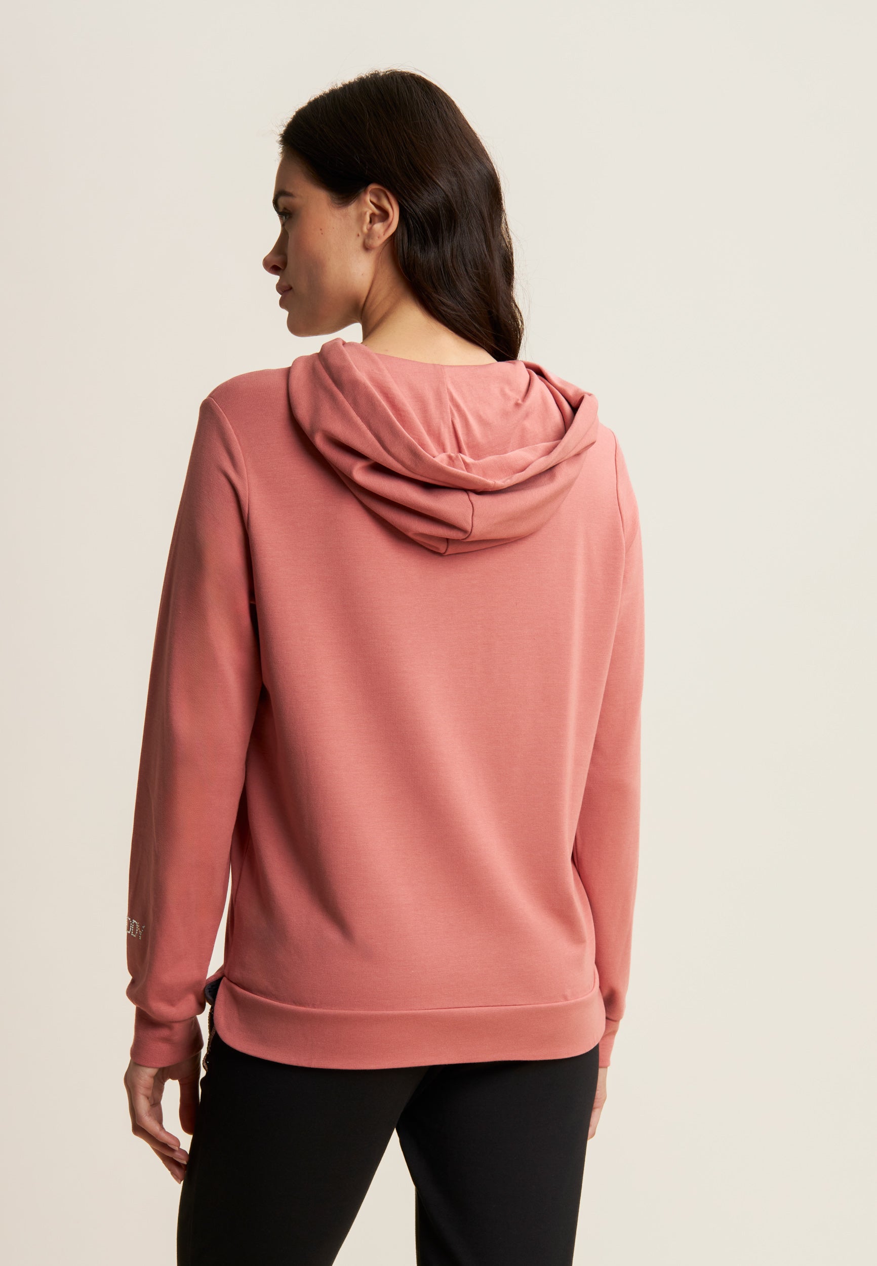 freddy-sweat-femme-capuche-zip-french-terry-modal-logo-strass image 3