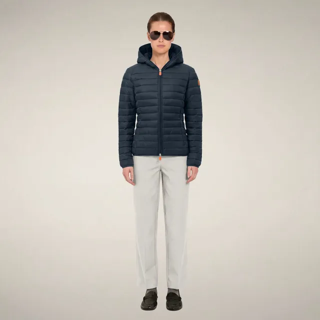 save-the-duck-doudoune-femme-daisy-bleu-noir-plumtech image 1