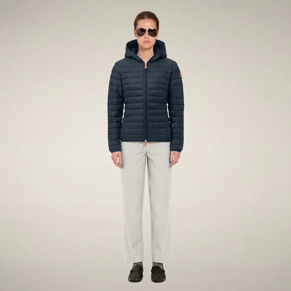 save-the-duck-doudoune-femme-daisy-bleu-noir-plumtech image 1