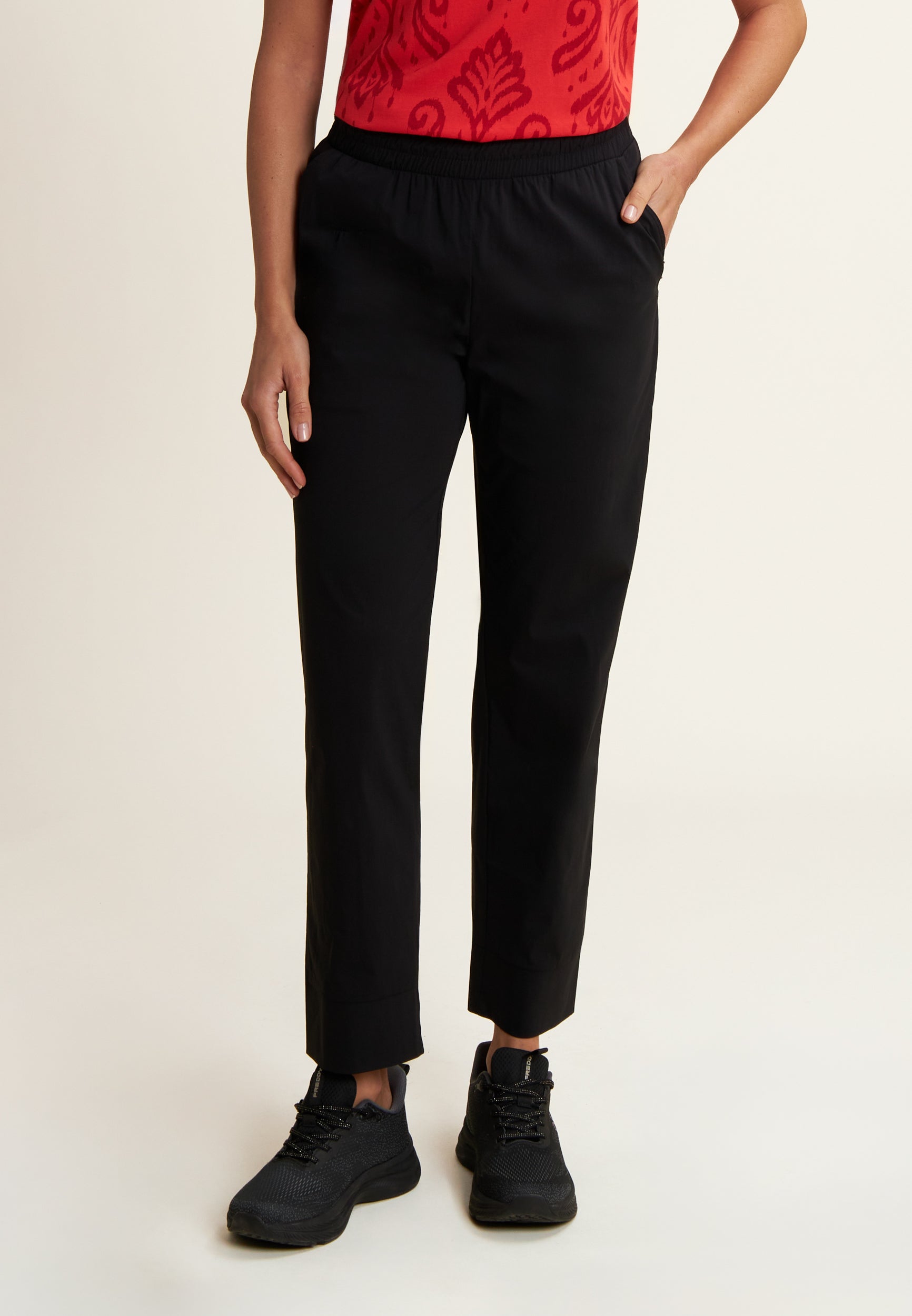 freddy-pantalon-popeline-elasticizzato-regular-fit-droit image 8