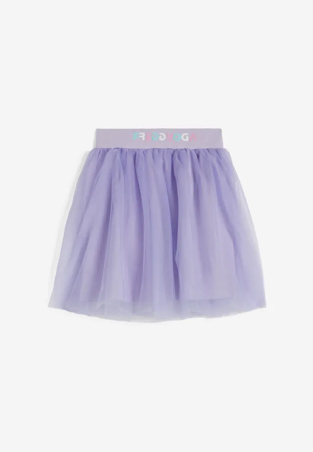 freddy-jupe-fille-regular-coton-stretch-volant-tulle-pastel image 1