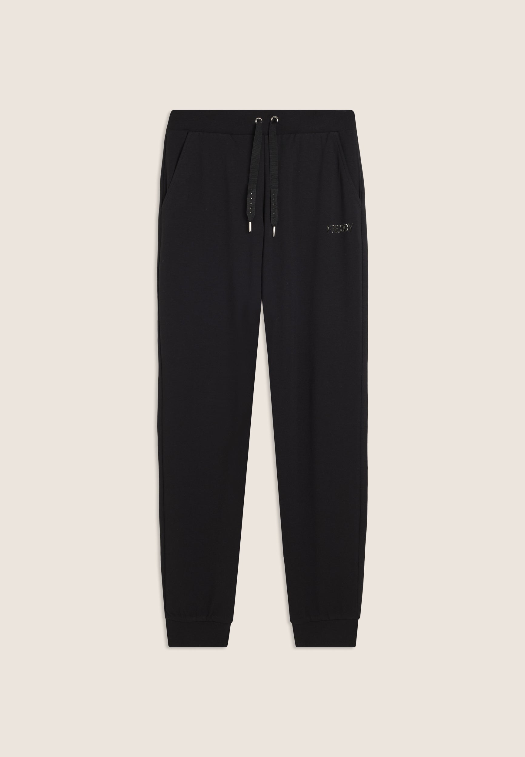 freddy-pantaloni-sportivi-jogging-french-terry-strass-tono image 3