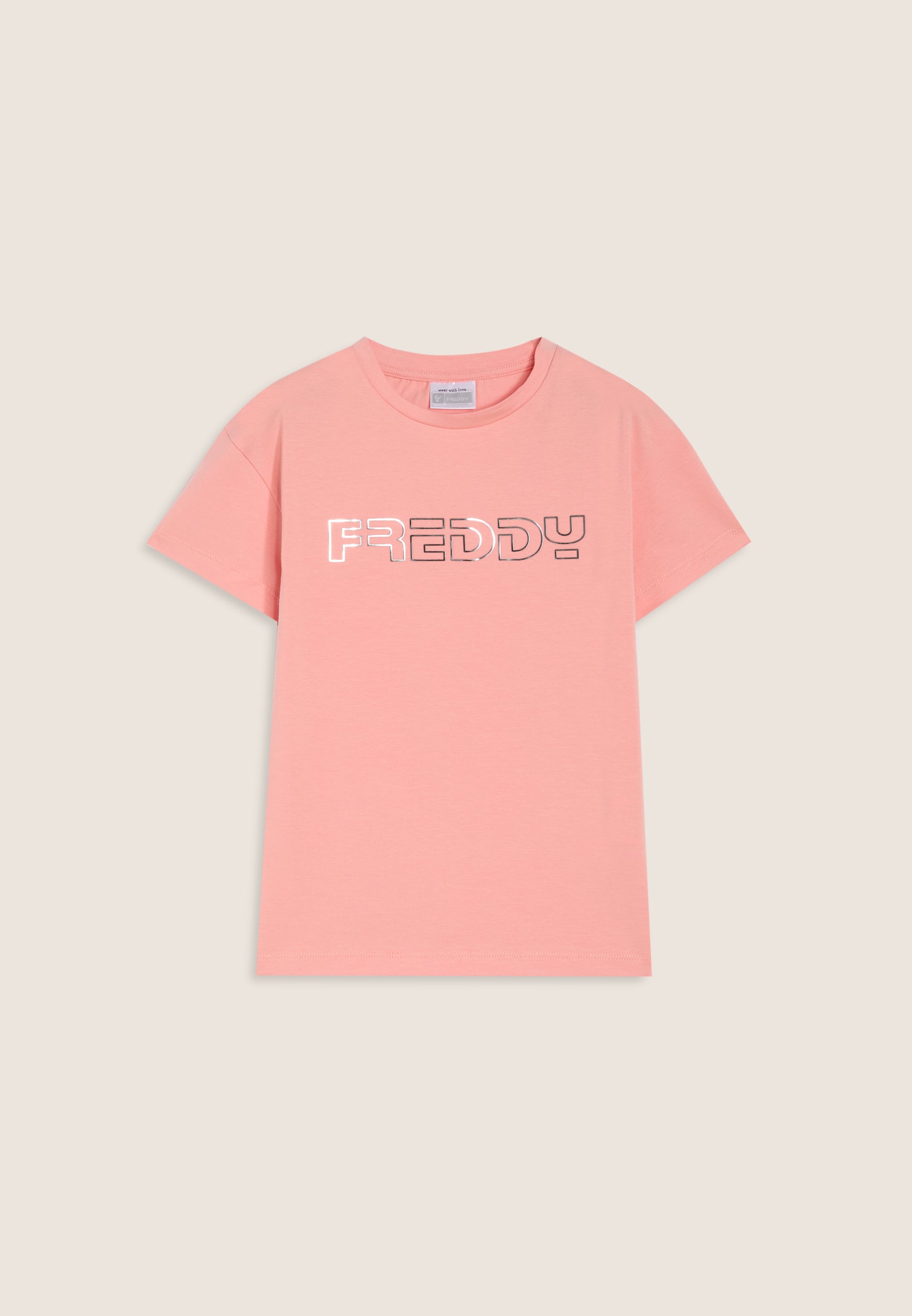 freddy-t-shirt-fille-regular-fit-logo-argent image 4