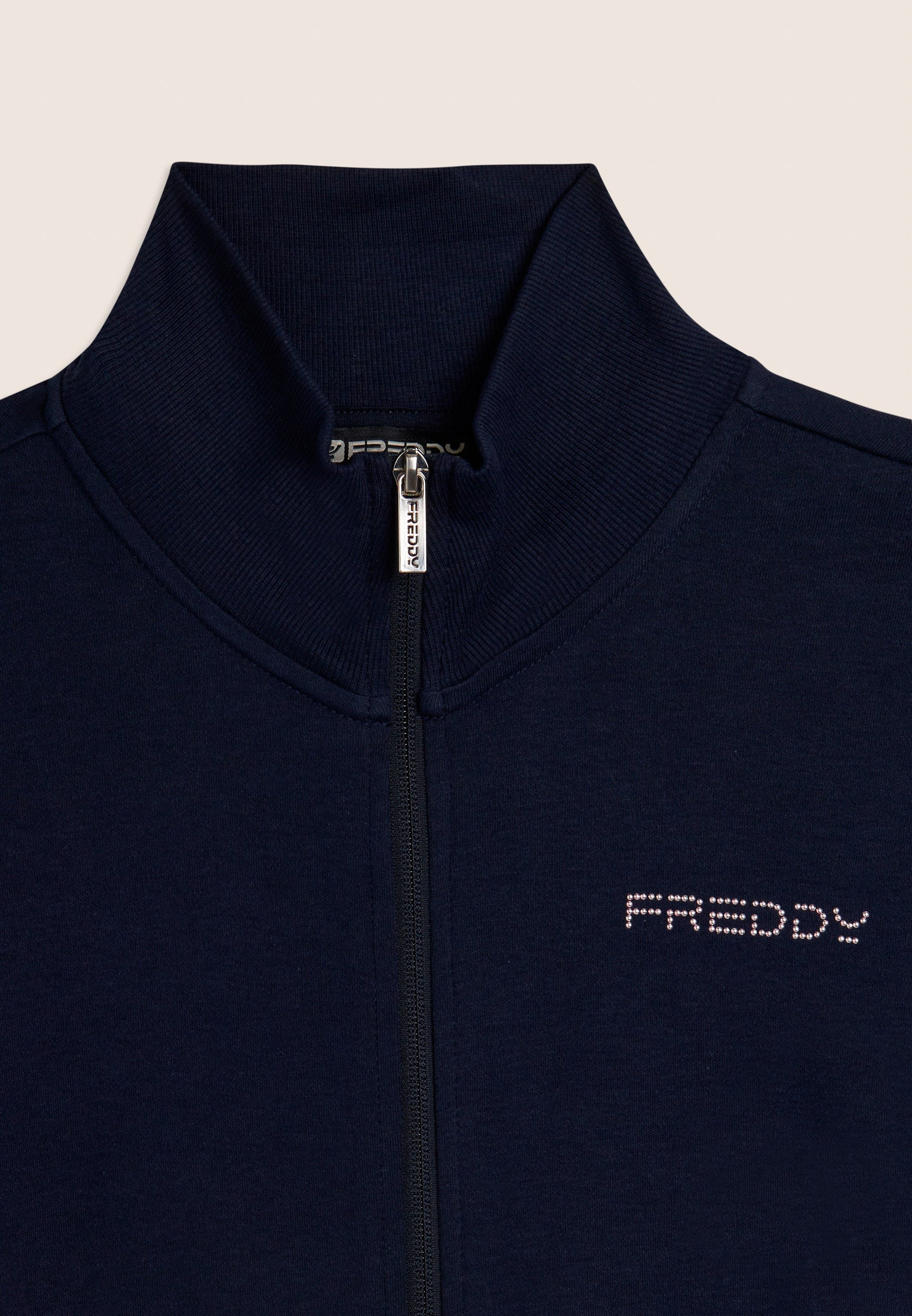 freddy-surv-tement-femme-zip-col-montant-logo-perles-100-coton image 8