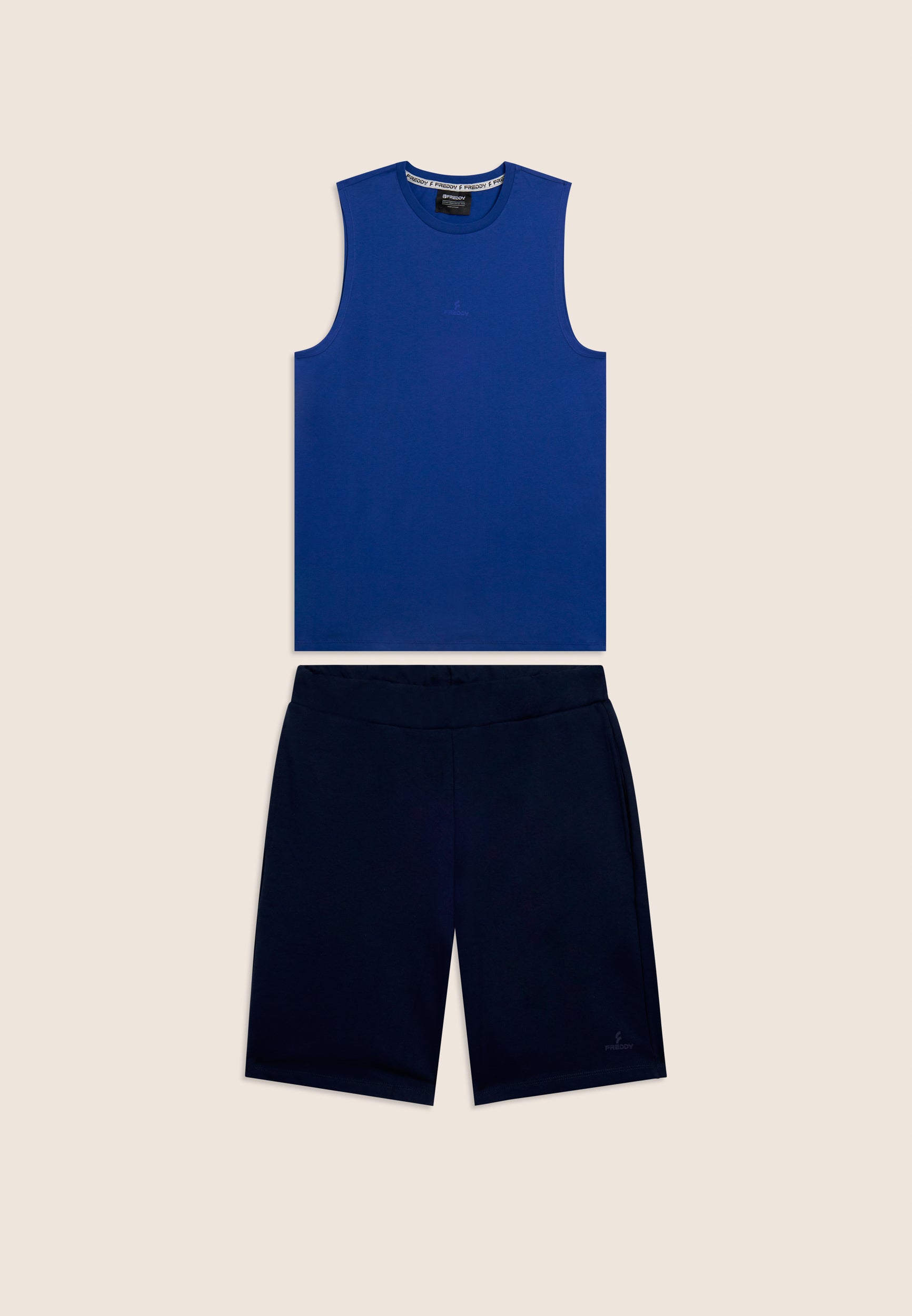 freddy-ensemble-sport-coton-top-sans-manches-bermuda image 7