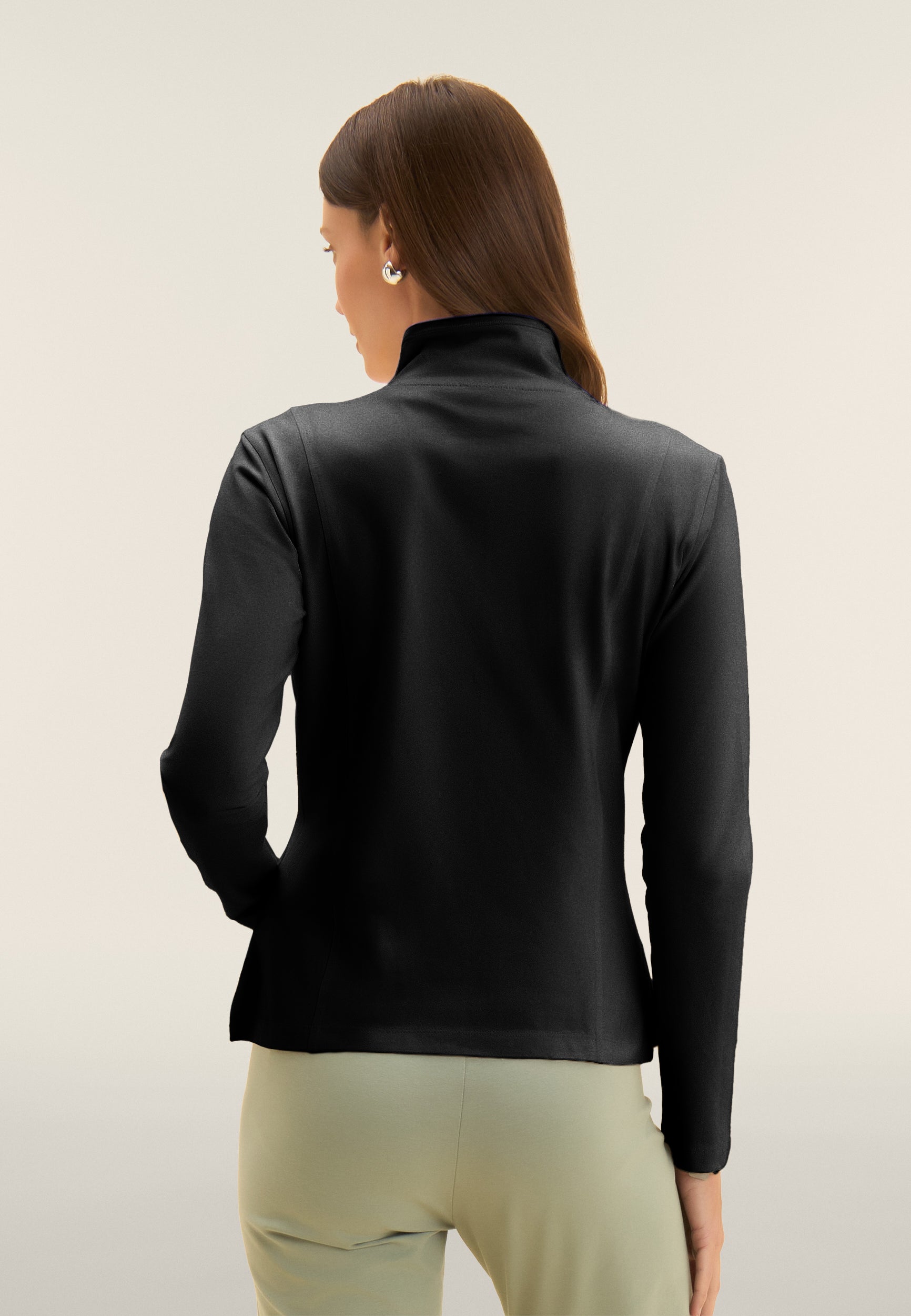 freddy-sweat-zipp-col-haut-felpa-femme-coton-logo-holographique image 3